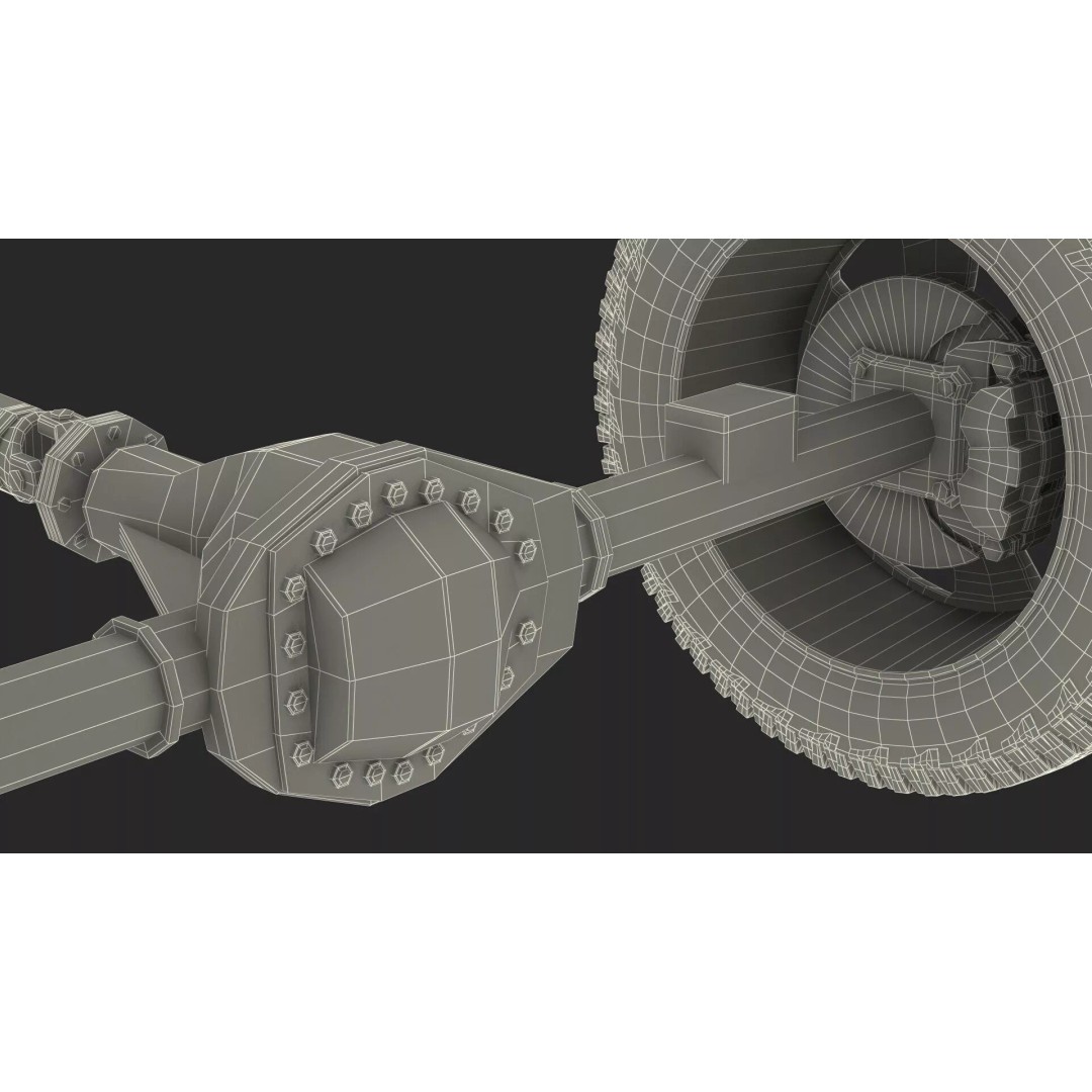 4x4 Chassis 3D Model – High Quality Polygonal Design, FBX - View 28