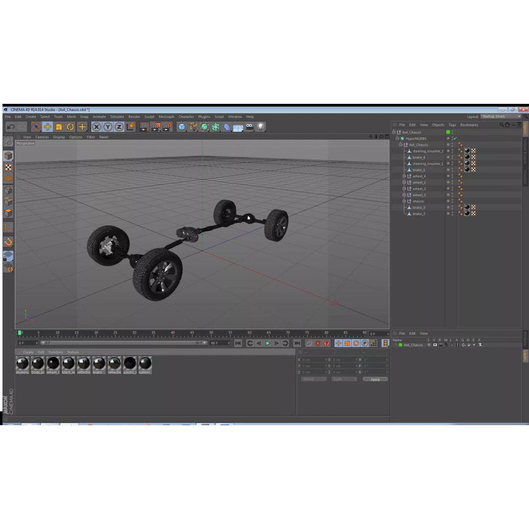 4x4 Chassis 3D Model – High Quality Polygonal Design, FBX - View 29
