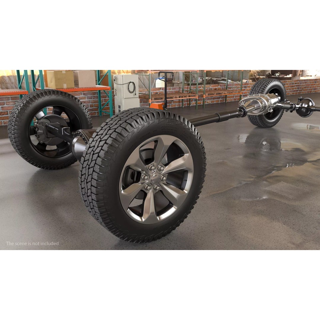 4x4 Chassis 3D Model – High Quality Polygonal Design, FBX - View 4