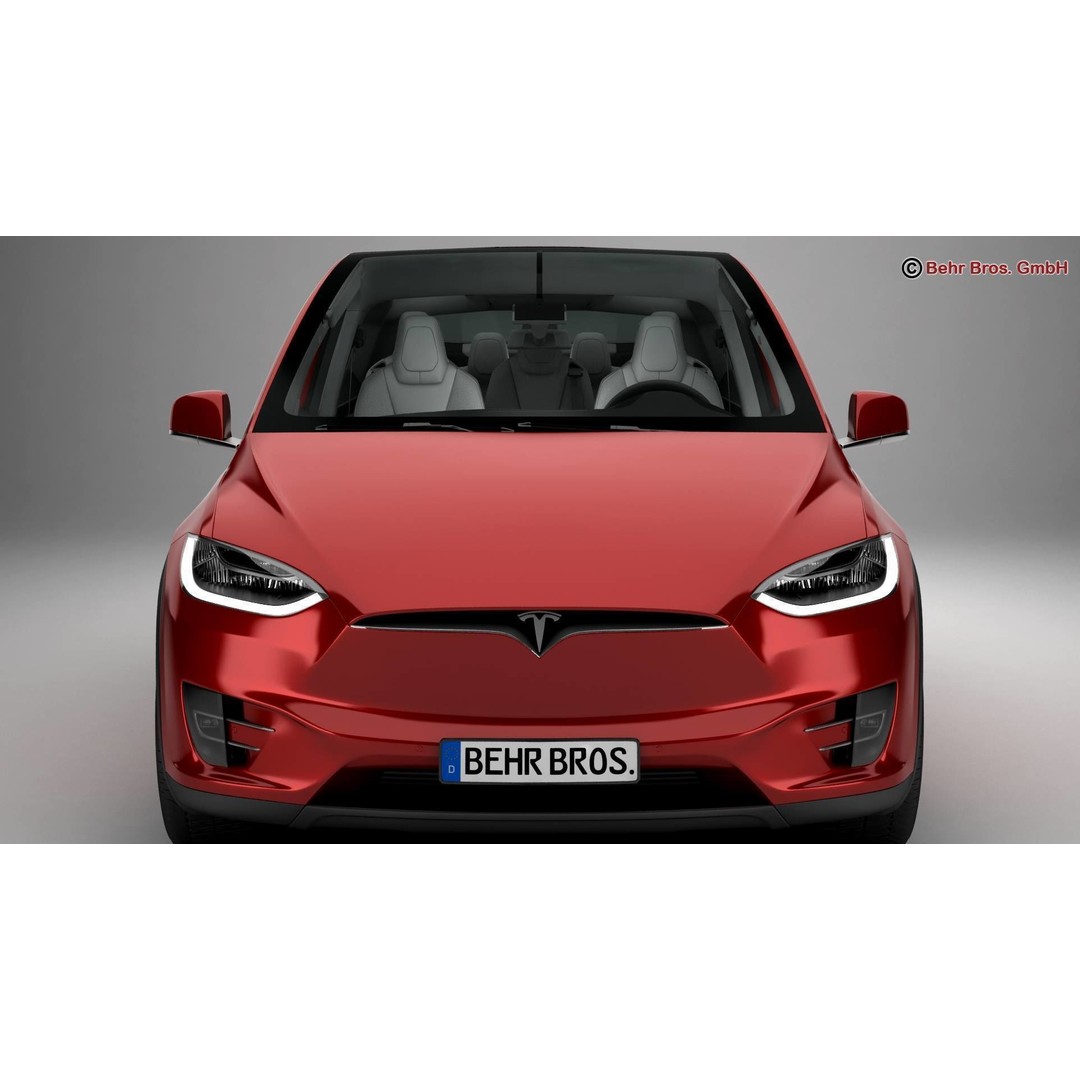 Tesla Model X 2017 3D Model – High Poly SUV with Detailed Interior, FBX, OBJ - View 8