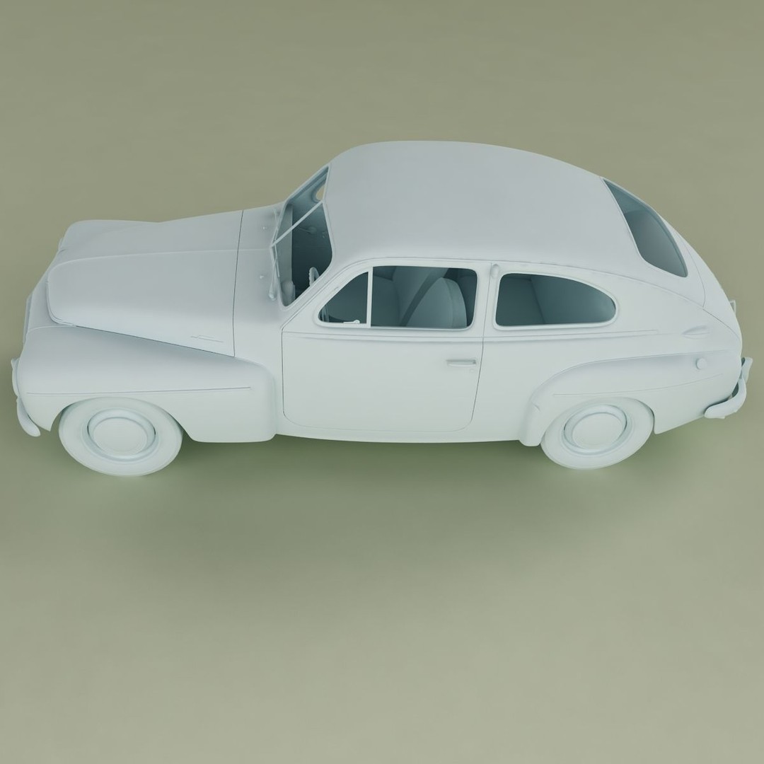 Volvo PV444 Coupe 3D Model – High Poly Antique Car, FBX & OBJ - View 13