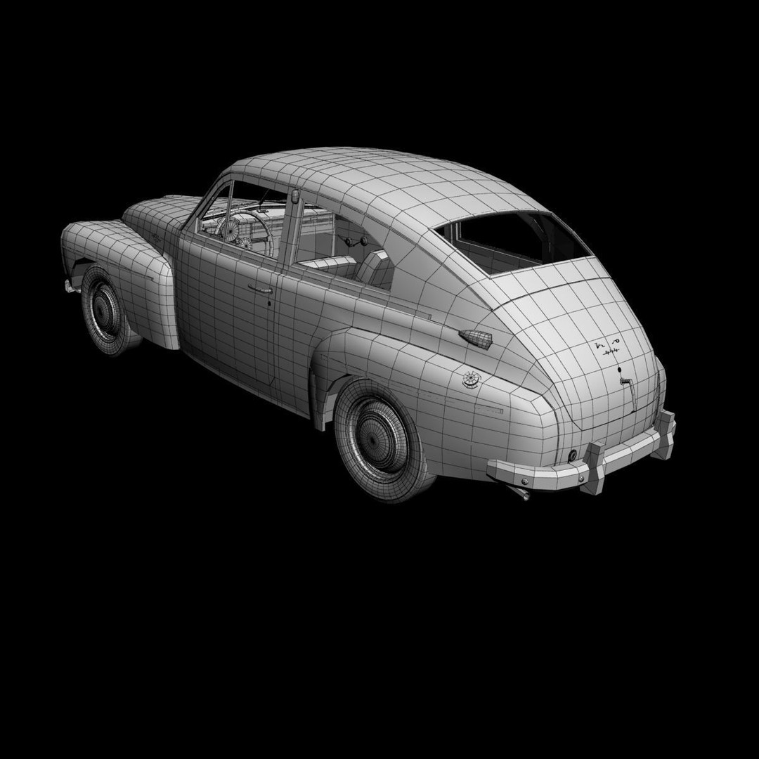 Volvo PV444 Coupe 3D Model – High Poly Antique Car, FBX & OBJ - View 17