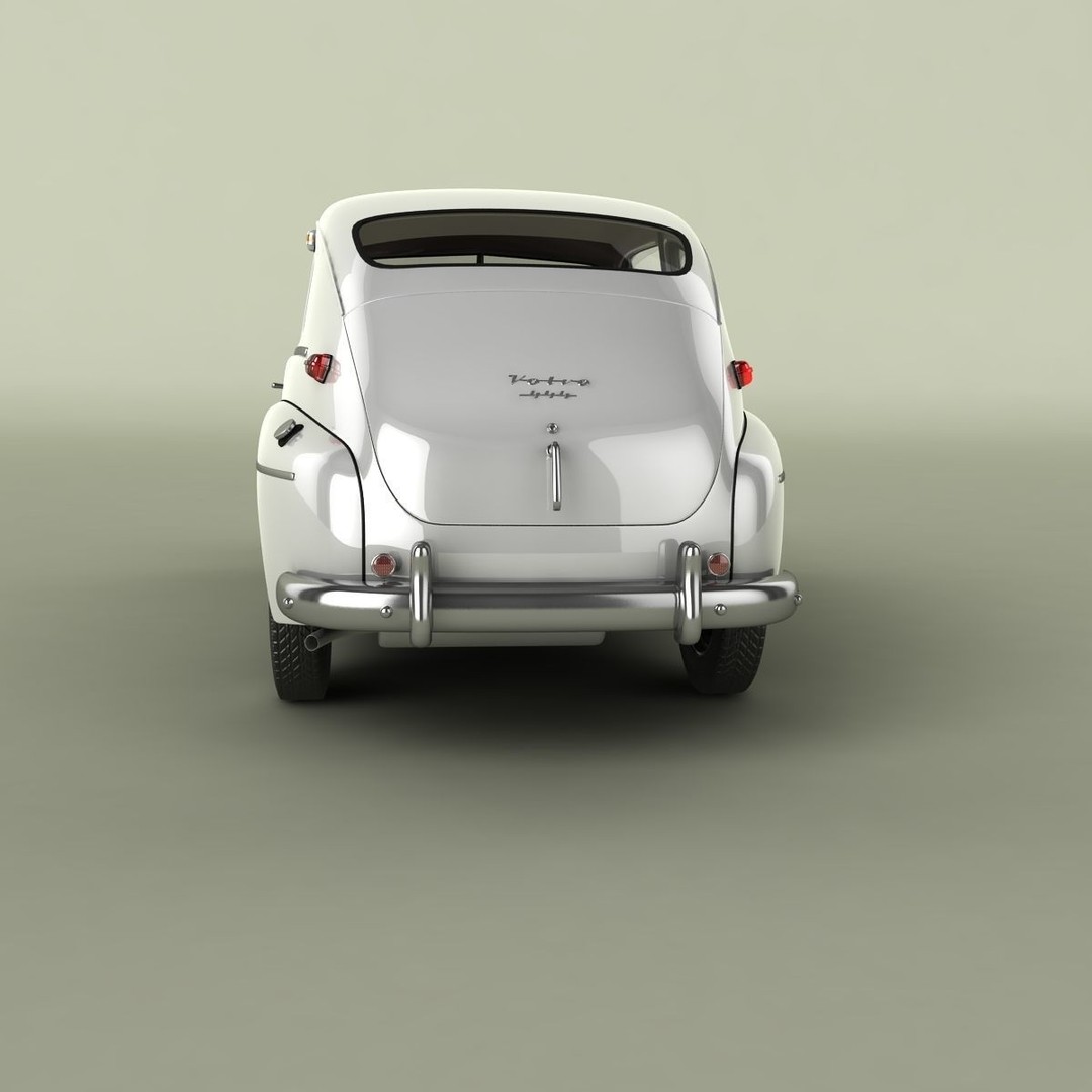 Volvo PV444 Coupe 3D Model – High Poly Antique Car, FBX & OBJ - View 5