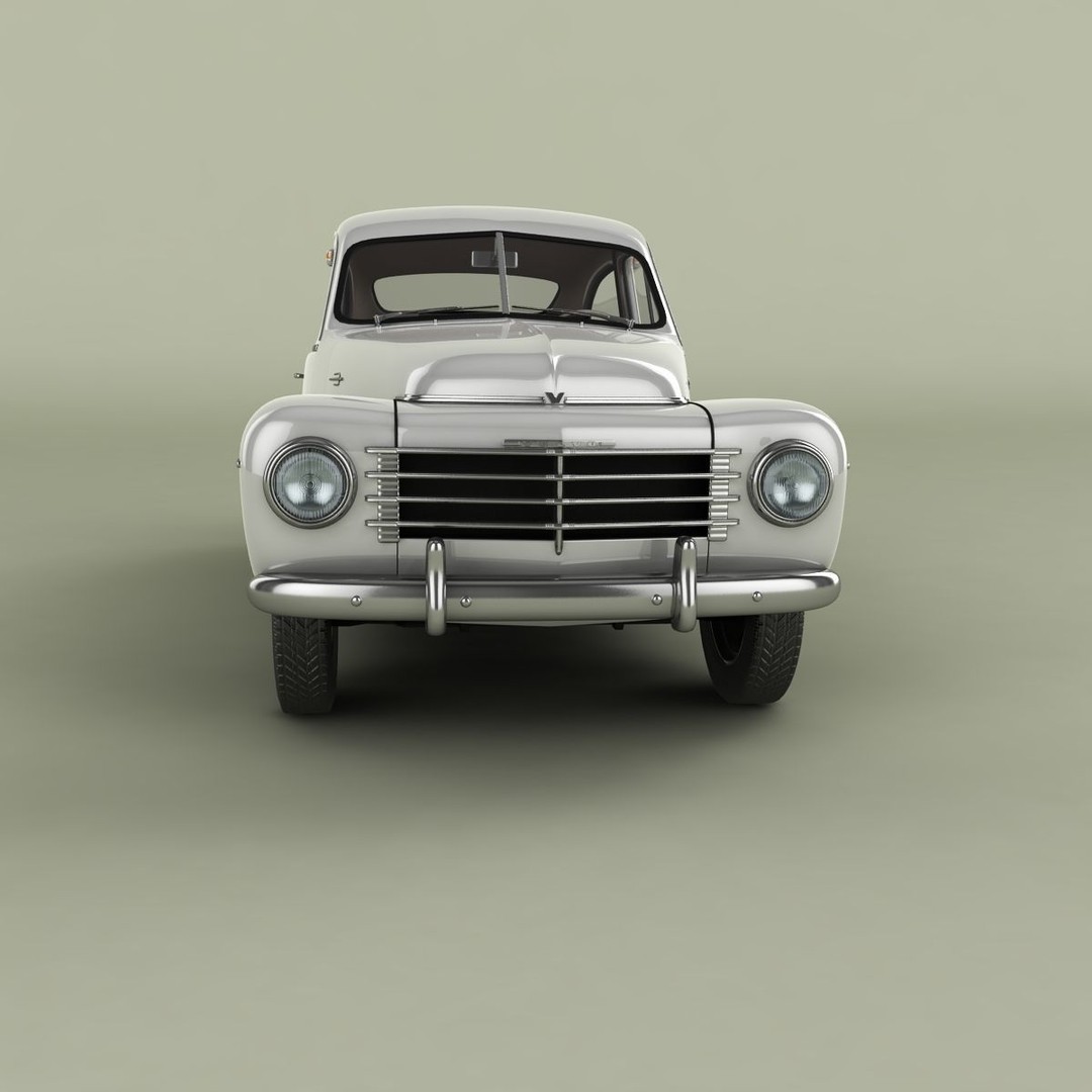 Volvo PV444 Coupe 3D Model – High Poly Antique Car, FBX & OBJ - View 6