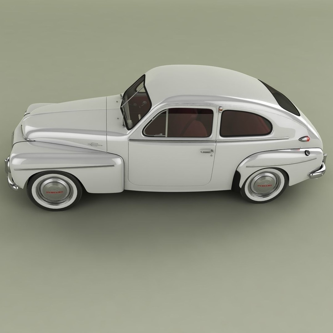 Volvo PV444 Coupe 3D Model – High Poly Antique Car, FBX & OBJ - View 8