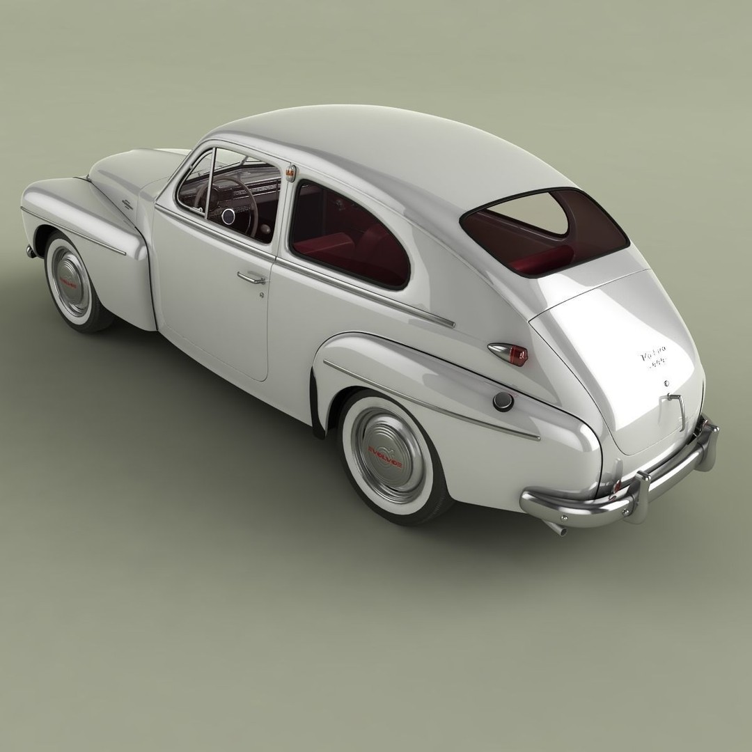 Volvo PV444 Coupe 3D Model – High Poly Antique Car, FBX & OBJ - View 9