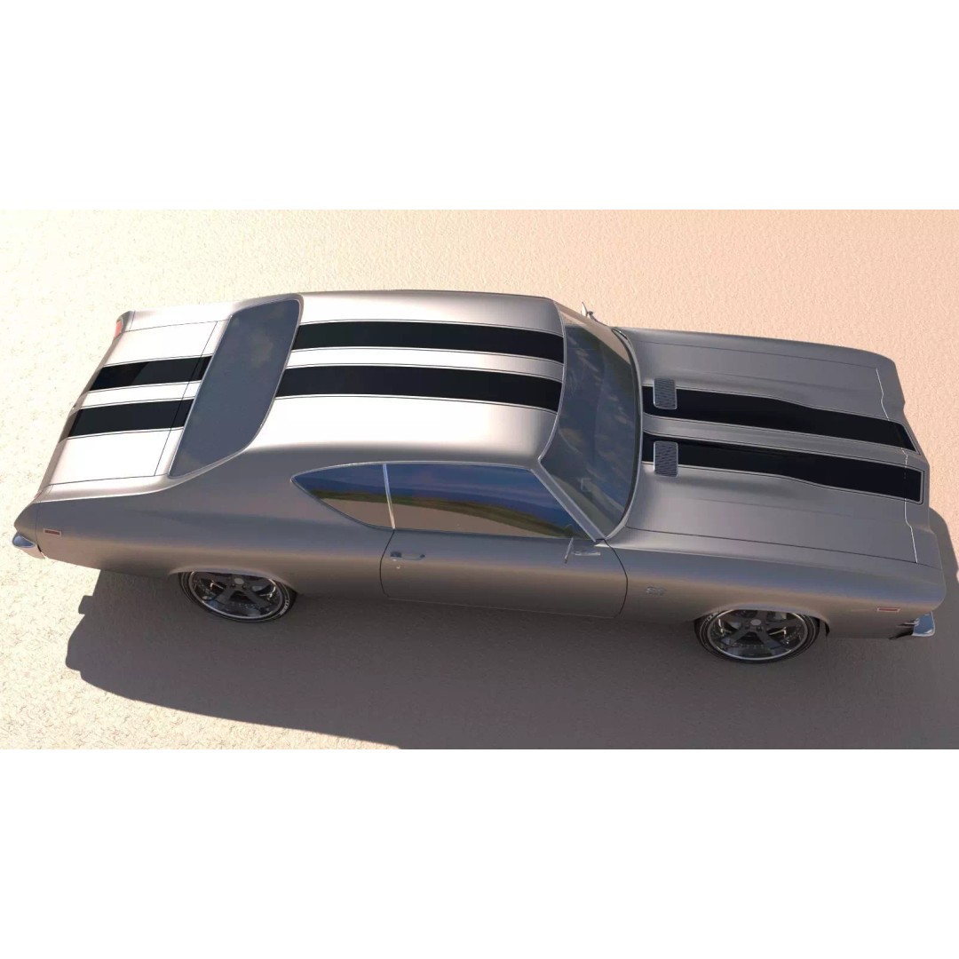 Chevrolet Chevelle SS 369 3D Model – High Poly Realistic Car, FBX/OBJ - View 10