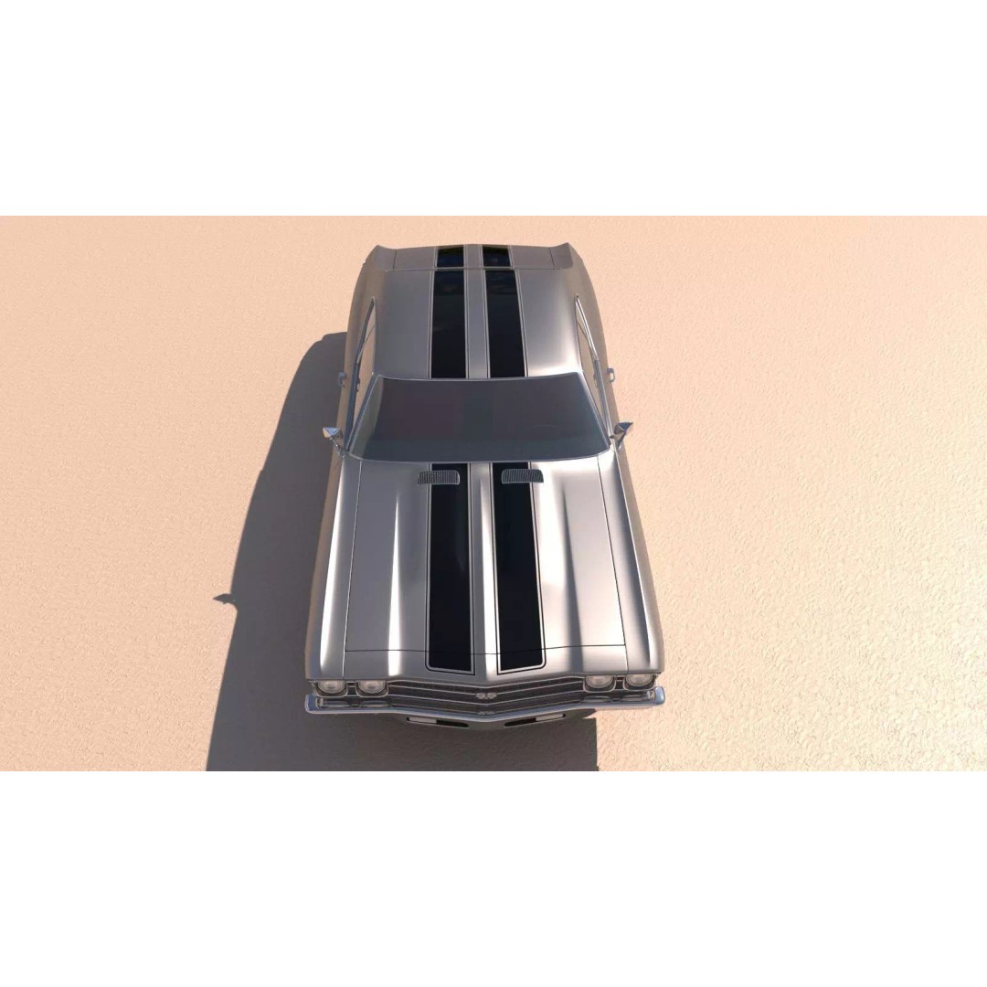 Chevrolet Chevelle SS 369 3D Model – High Poly Realistic Car, FBX/OBJ - View 15