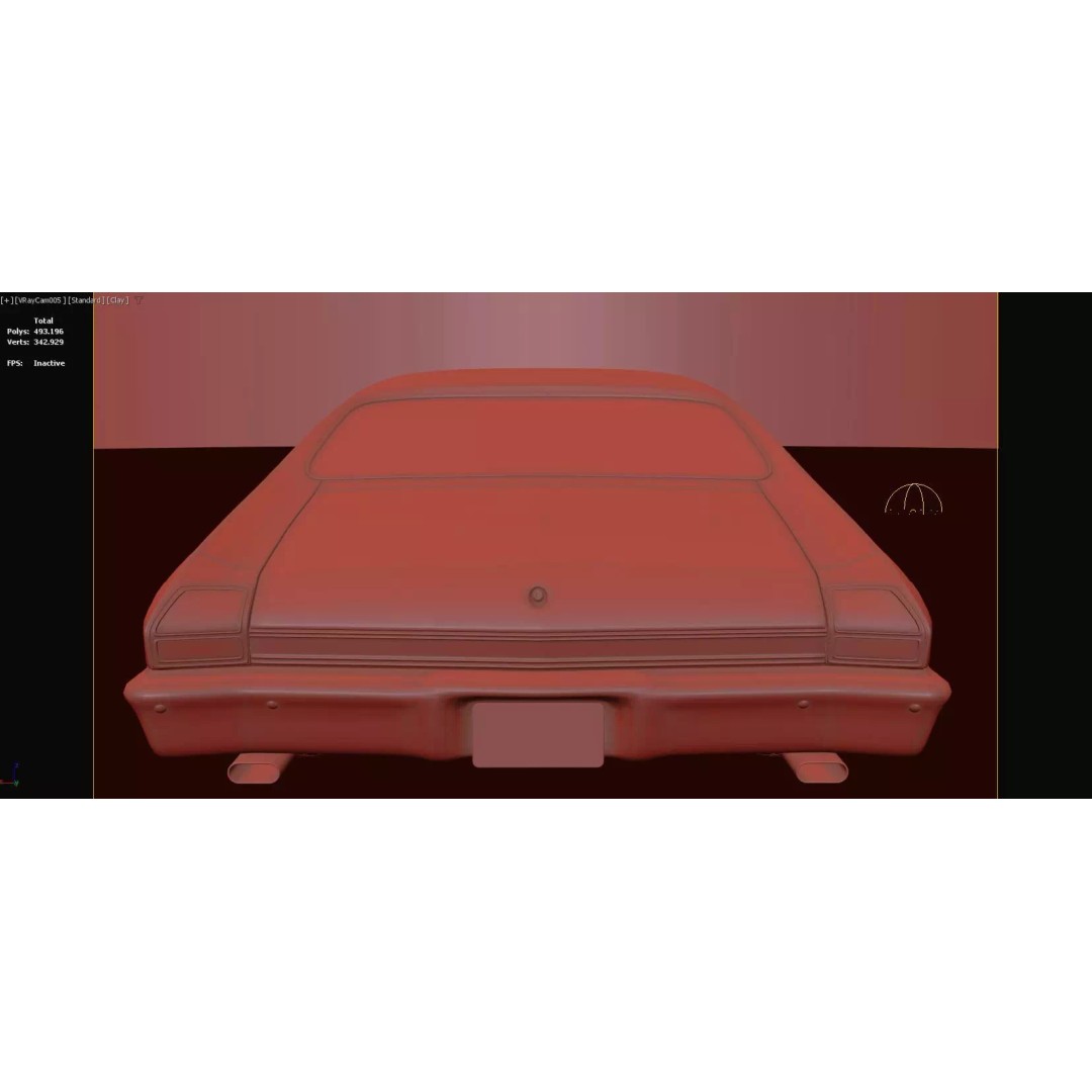 Chevrolet Chevelle SS 369 3D Model – High Poly Realistic Car, FBX/OBJ - View 20