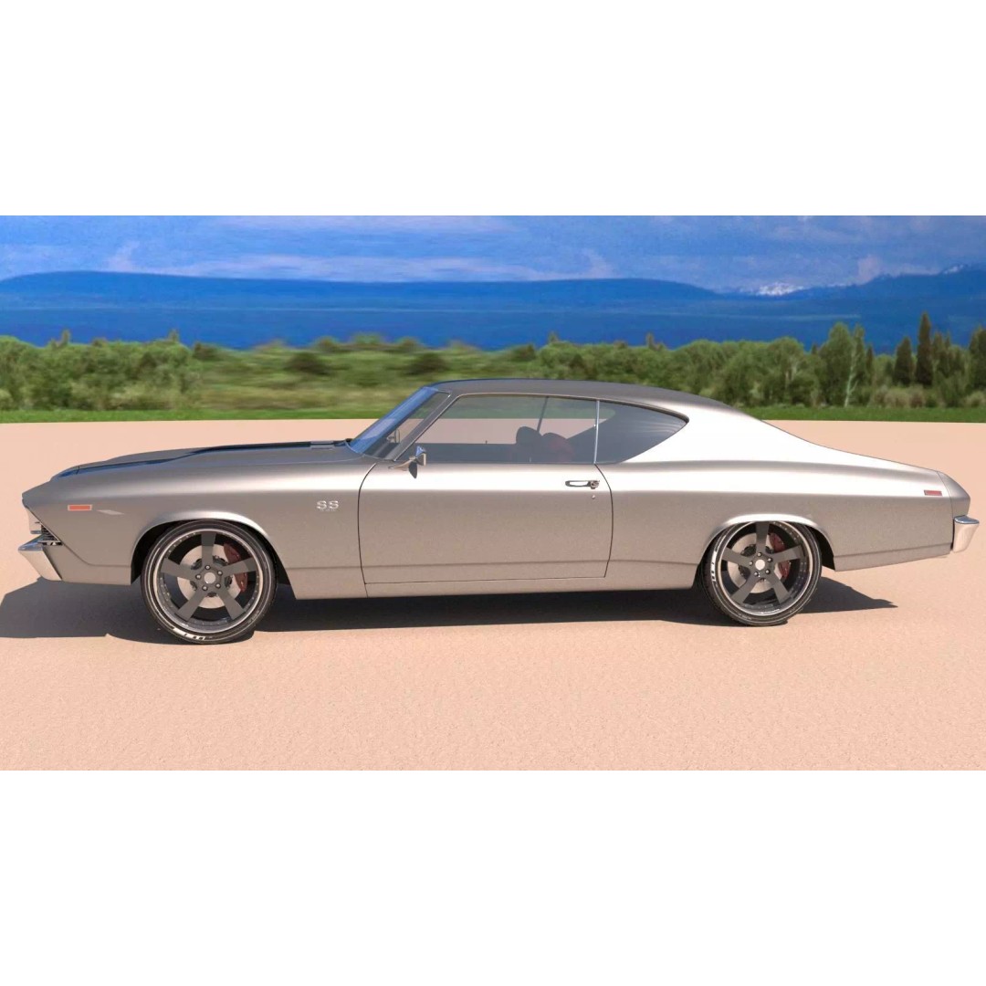 Chevrolet Chevelle SS 369 3D Model – High Poly Realistic Car, FBX/OBJ - View 8