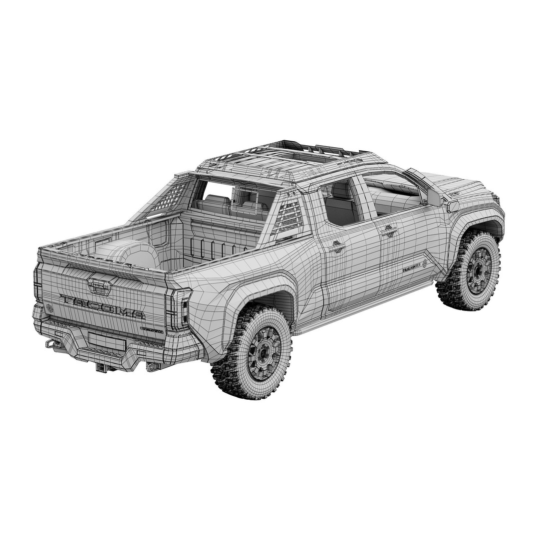 Toyota Tacoma Trailhunter 2024 3D Model – High Poly SUV, FBX, PBR Textures