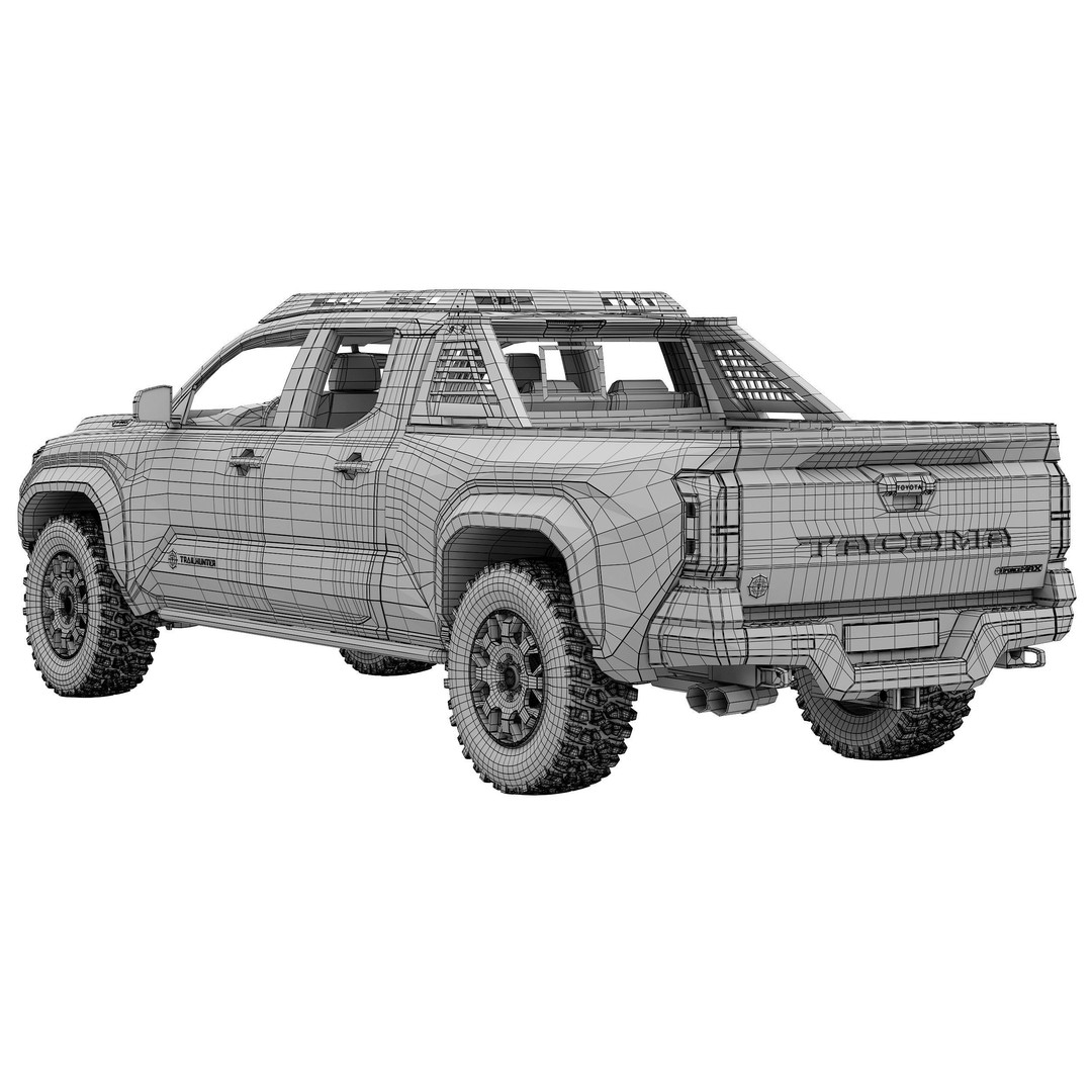 Toyota Tacoma Trailhunter 2024 3D Model – High Poly SUV, FBX, PBR Textures - View 17
