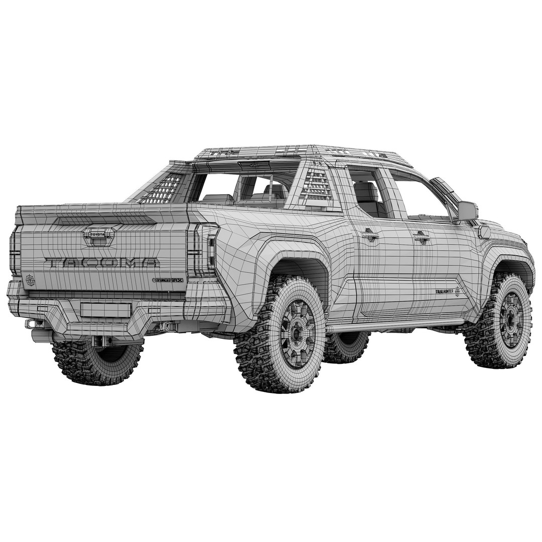 Toyota Tacoma Trailhunter 2024 3D Model – High Poly SUV, FBX, PBR Textures - View 18