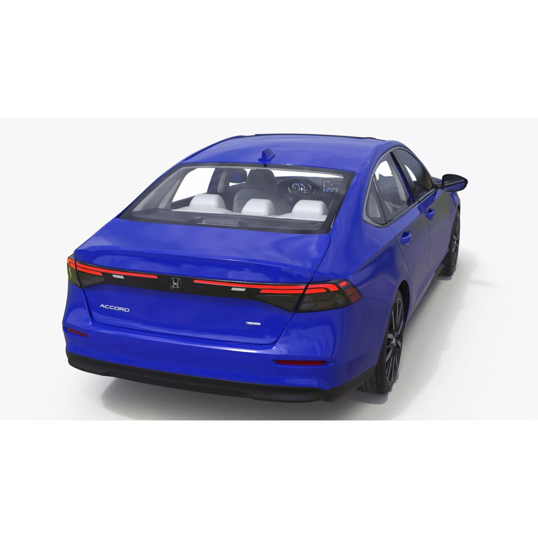 Blue Honda Accord 2025 3D Model – High Poly Sedan with PBR Textures - View 12