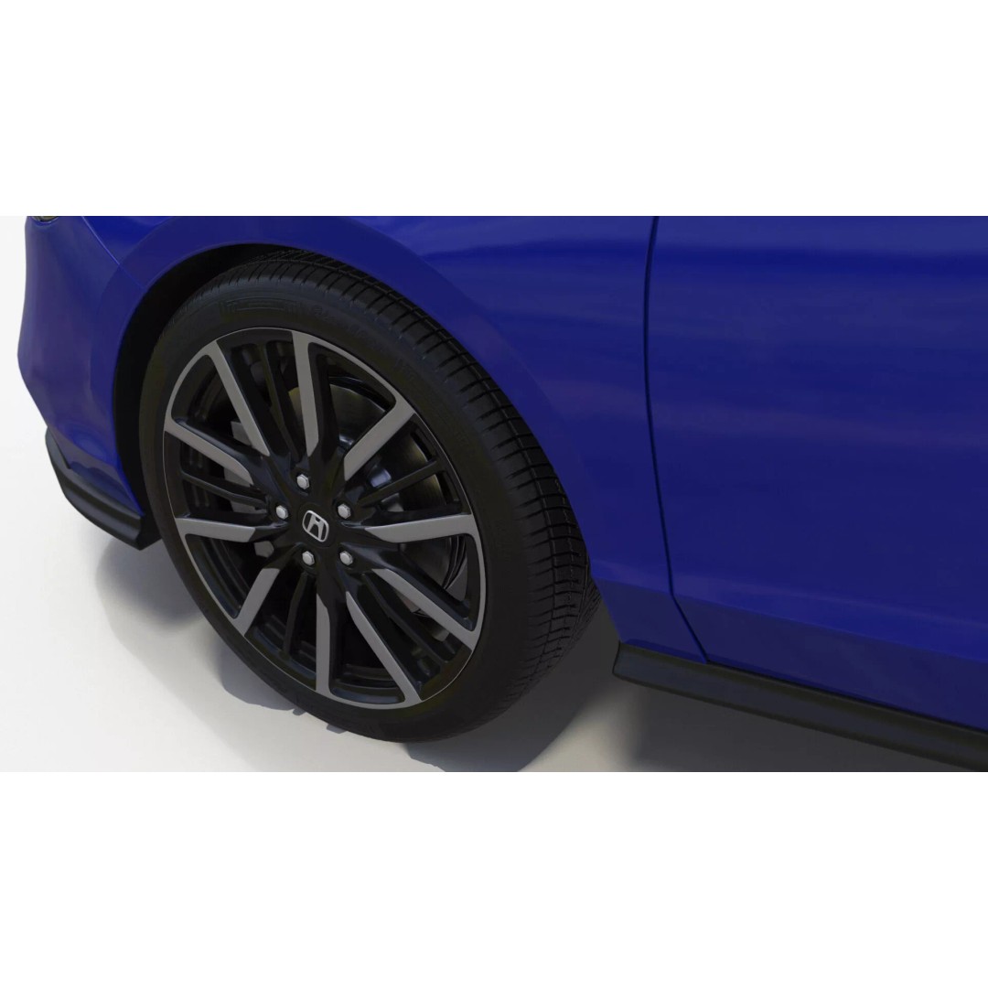 Blue Honda Accord 2025 3D Model – High Poly Sedan with PBR Textures - View 13