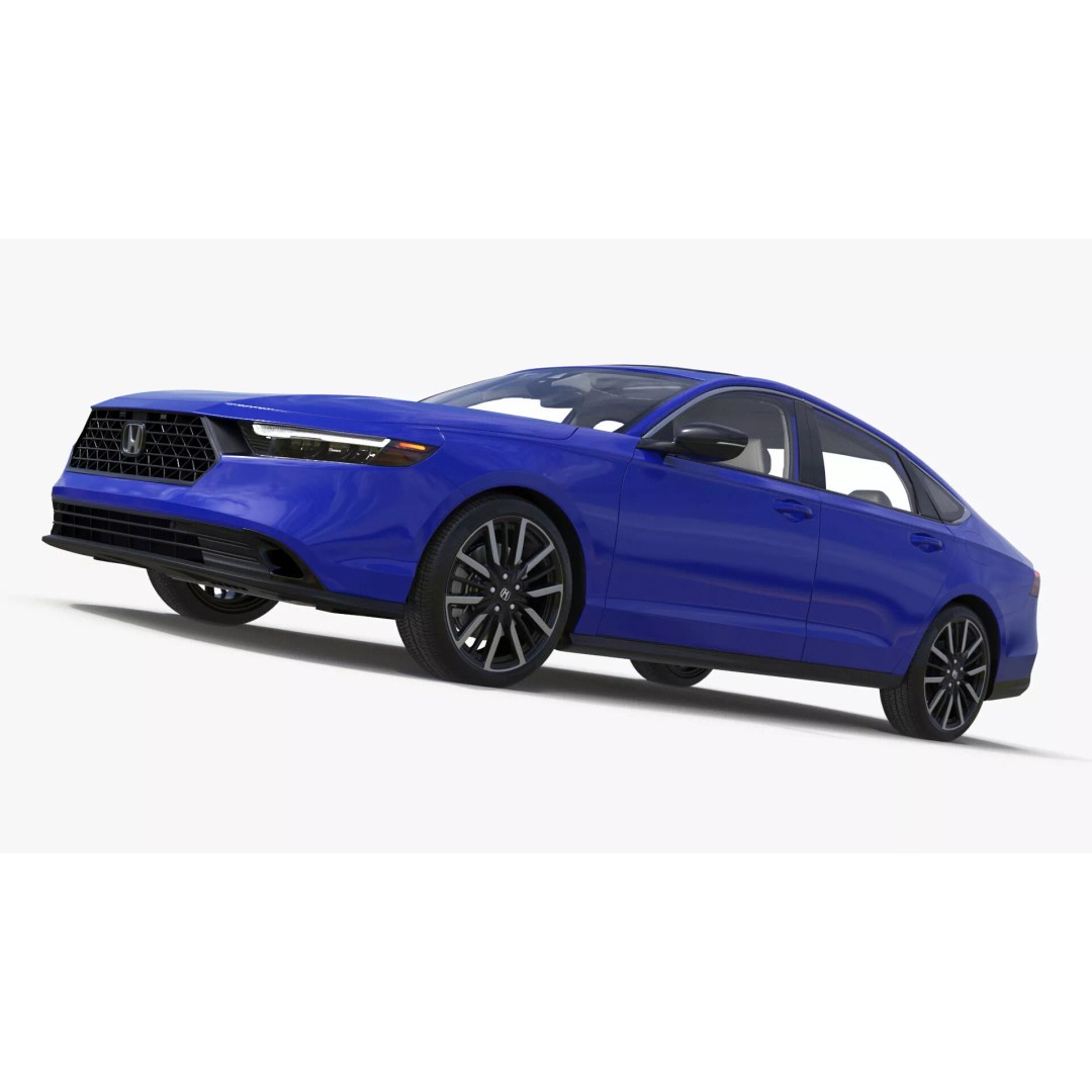 Blue Honda Accord 2025 3D Model – High Poly Sedan with PBR Textures - View 18
