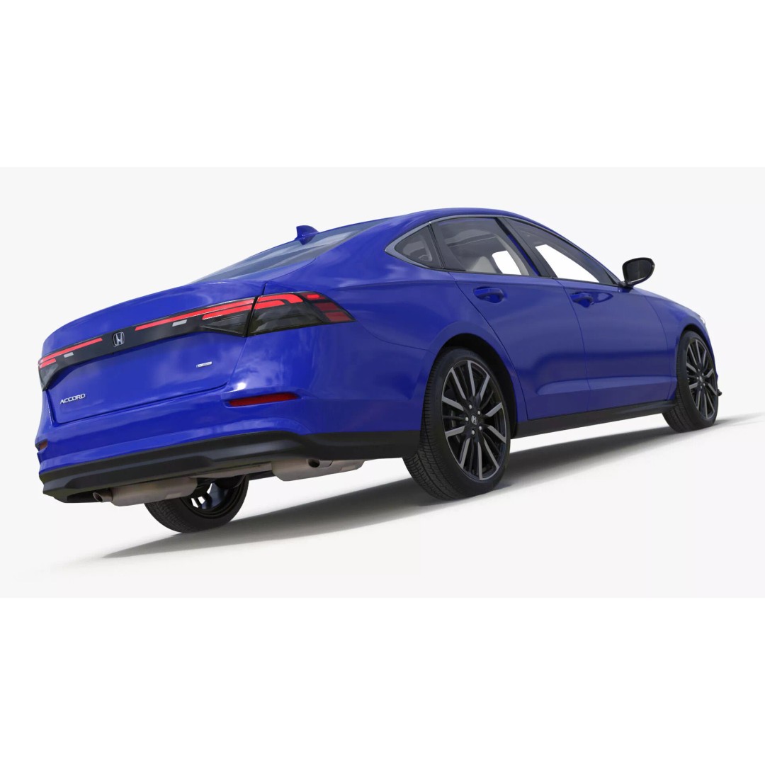 Blue Honda Accord 2025 3D Model – High Poly Sedan with PBR Textures - View 19