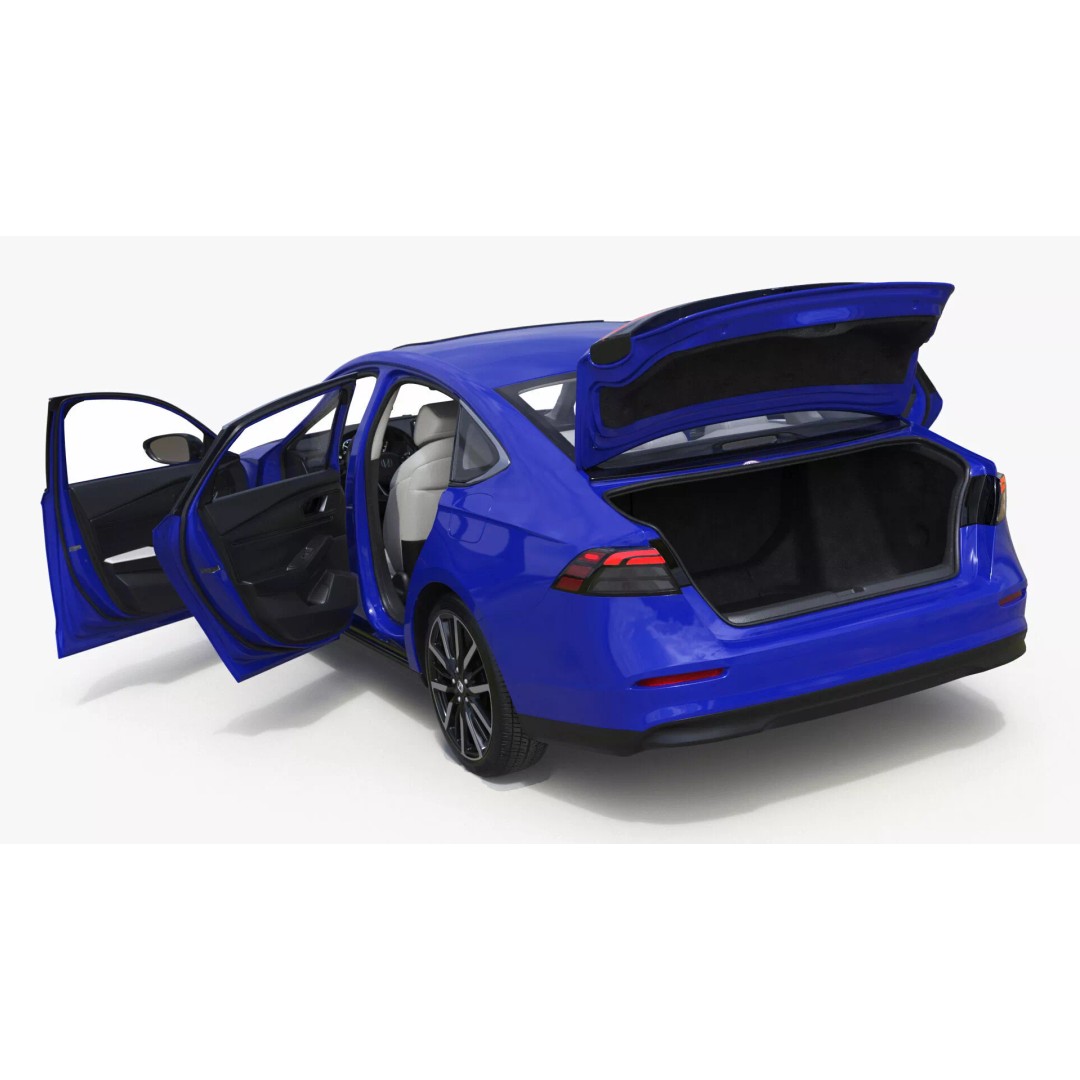 Blue Honda Accord 2025 3D Model – High Poly Sedan with PBR Textures - View 20