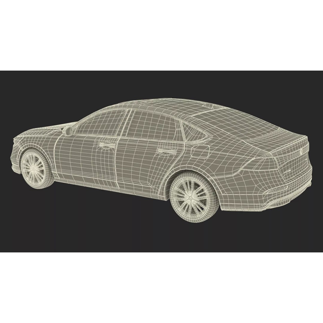 Blue Honda Accord 2025 3D Model – High Poly Sedan with PBR Textures - View 29