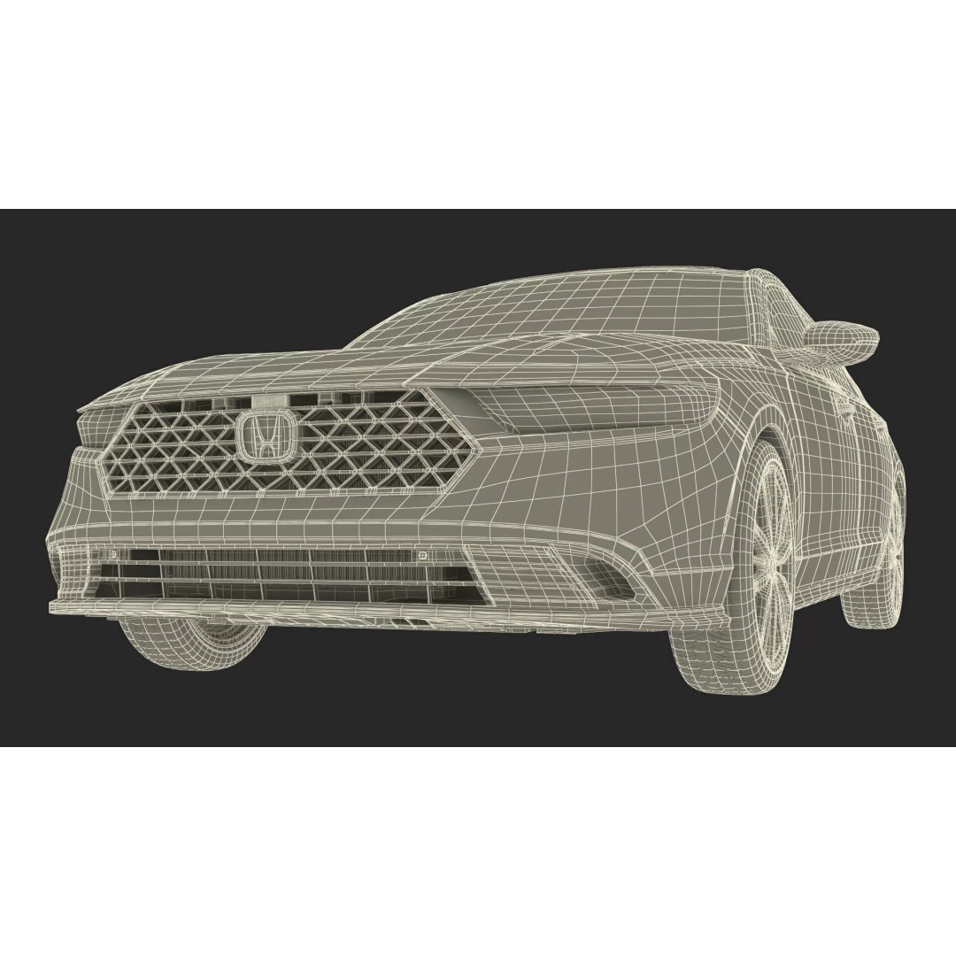 Blue Honda Accord 2025 3D Model – High Poly Sedan with PBR Textures - View 31