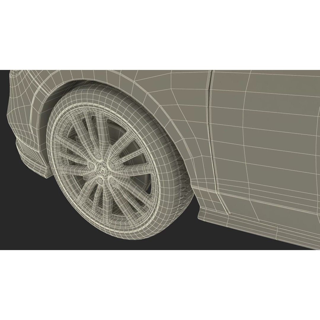 Blue Honda Accord 2025 3D Model – High Poly Sedan with PBR Textures - View 33