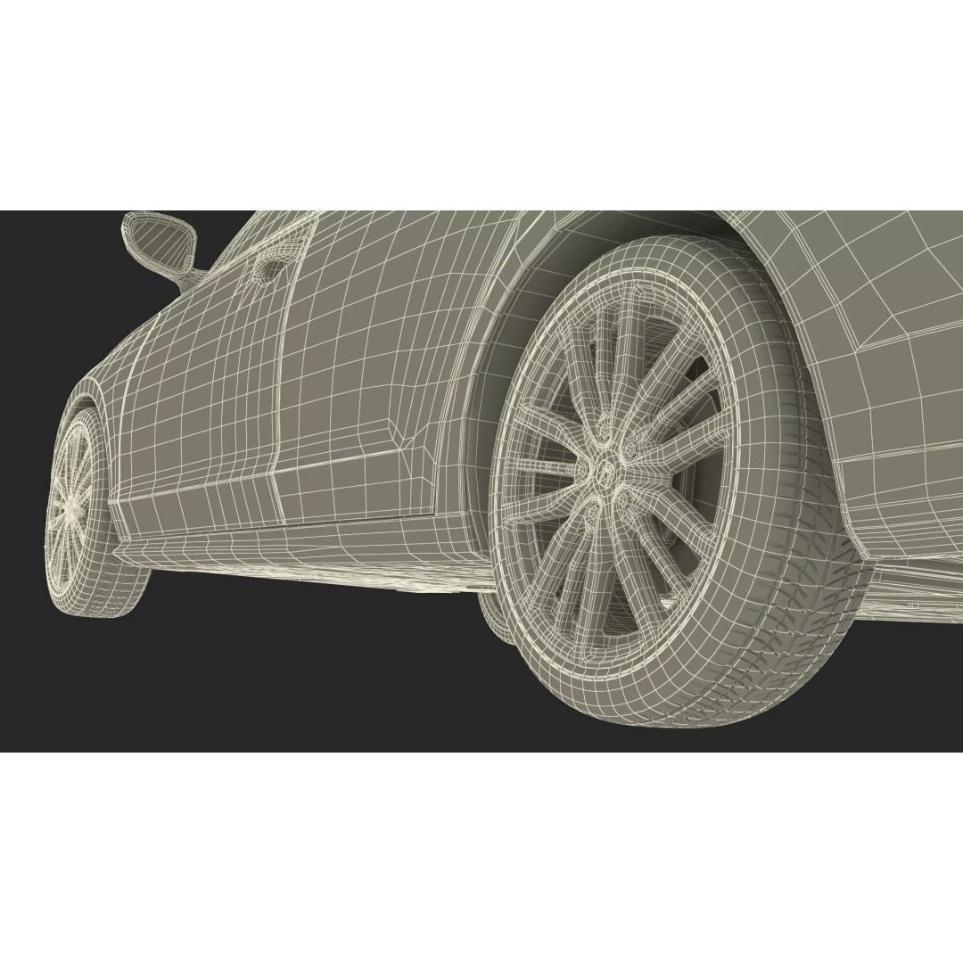 Blue Honda Accord 2025 3D Model – High Poly Sedan with PBR Textures - View 36