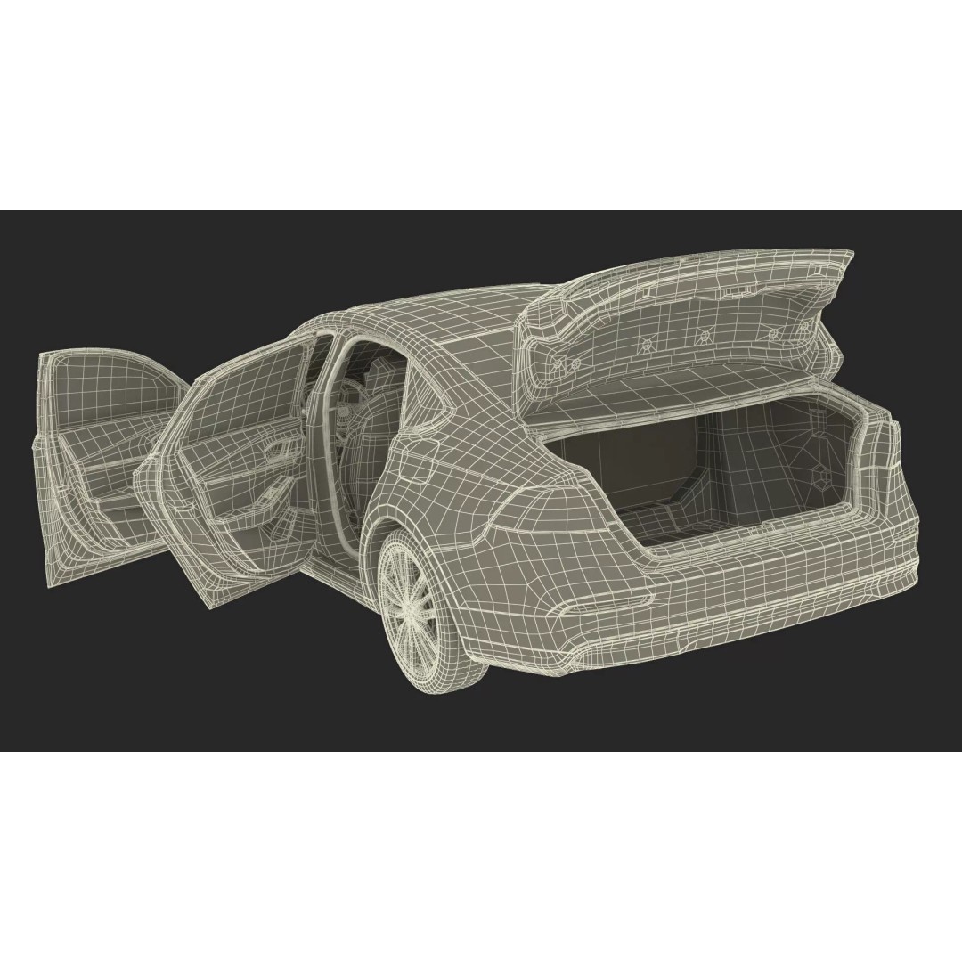 Blue Honda Accord 2025 3D Model – High Poly Sedan with PBR Textures - View 38