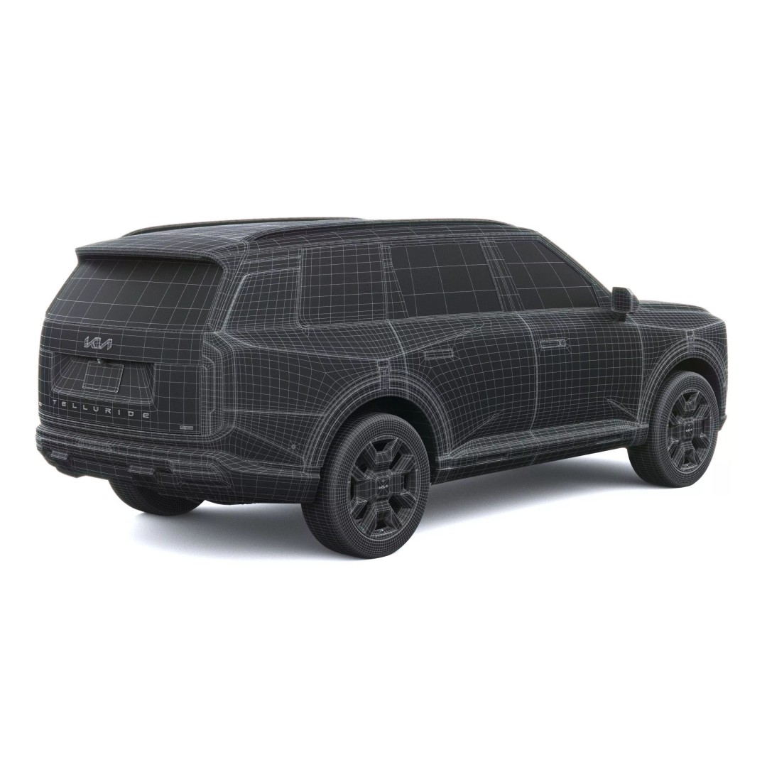 Kia Telluride 2027 3D Model – High Poly Game Asset, FBX, OBJ