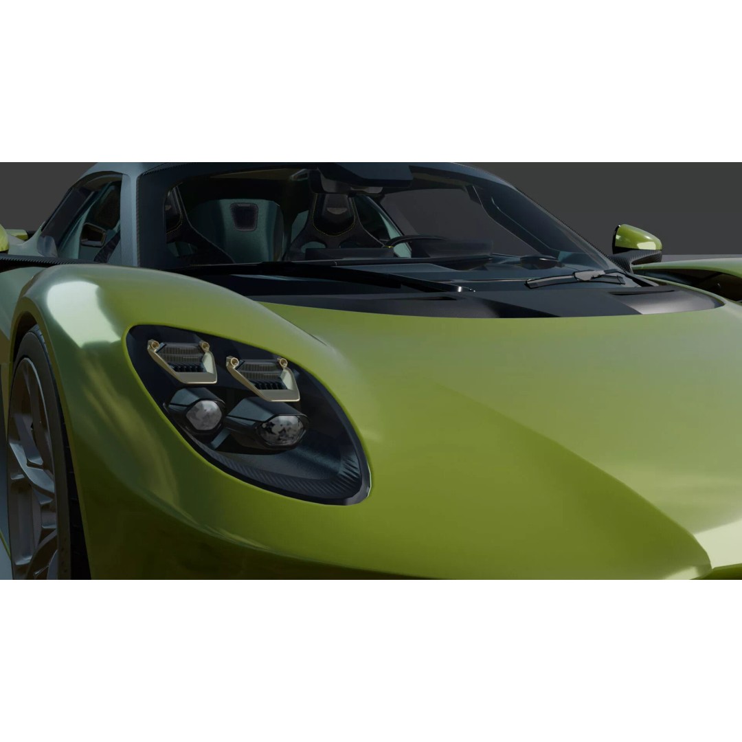 Aston Martin 2025 3D Model – High-Detail Luxury Coupe, Game Ready - View 8