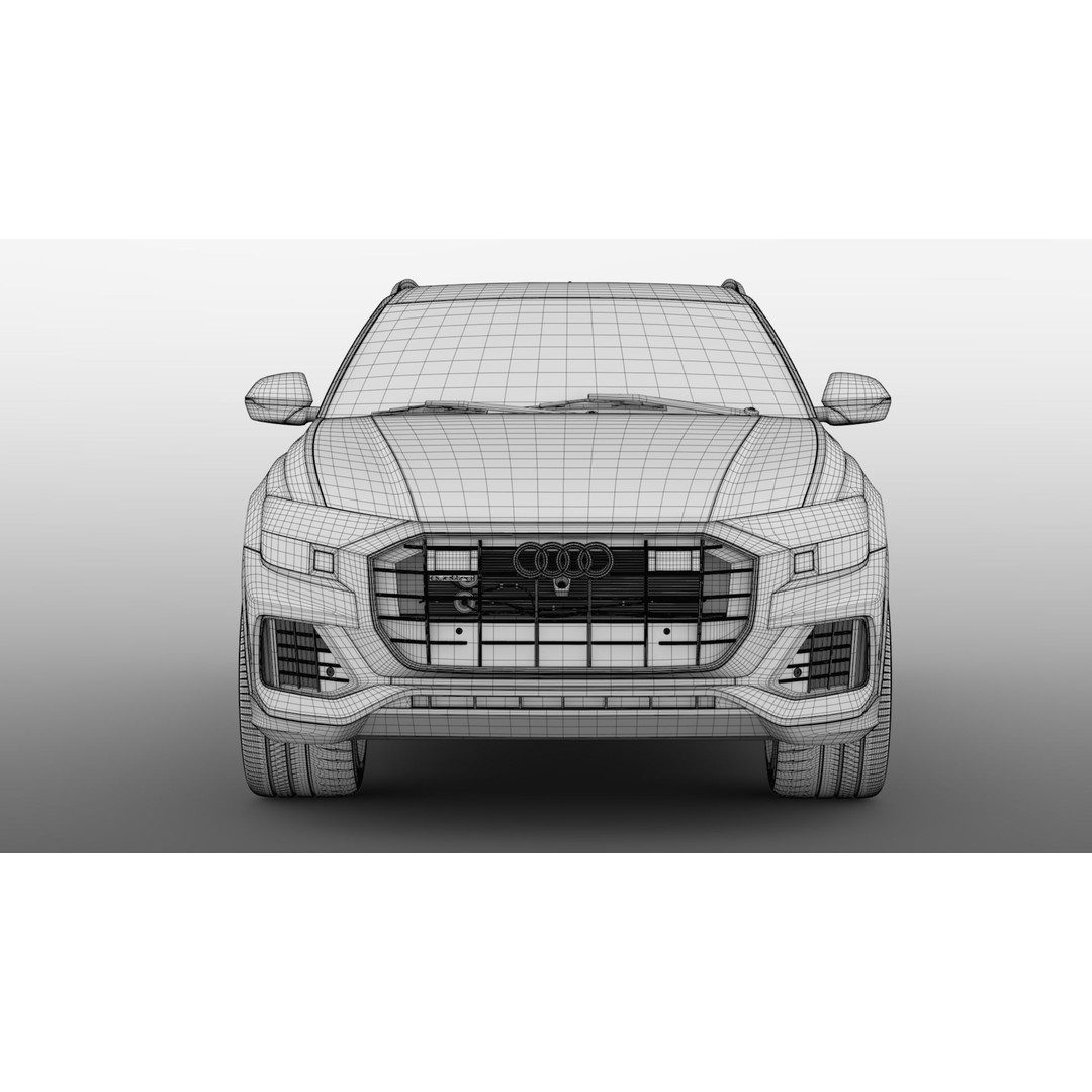 Audi Q8 50 TDI quattro 2020 3D Model – High Poly SUV, FBX, OBJ