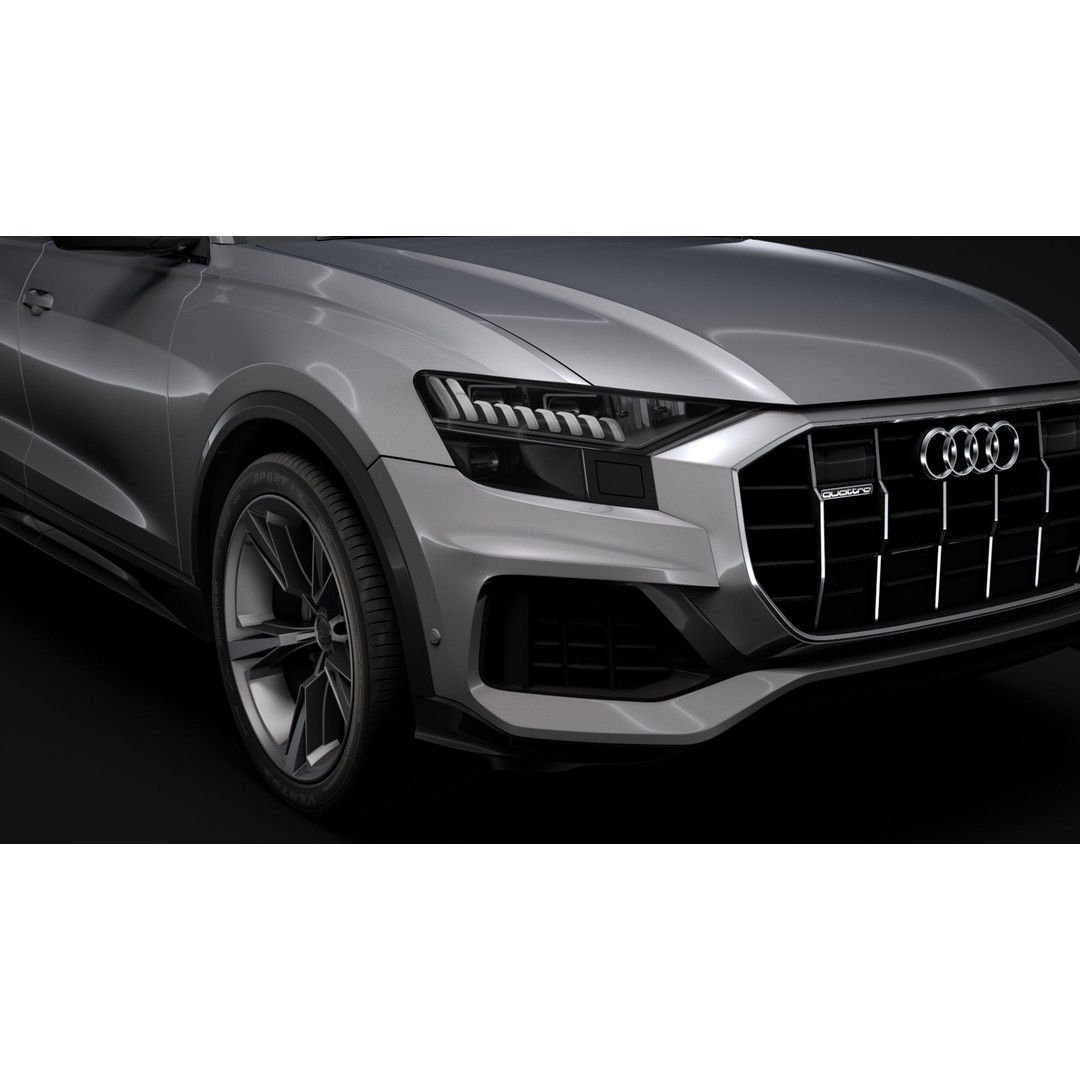 Audi Q8 50 TDI quattro 2020 3D Model – High Poly SUV, FBX, OBJ - View 11