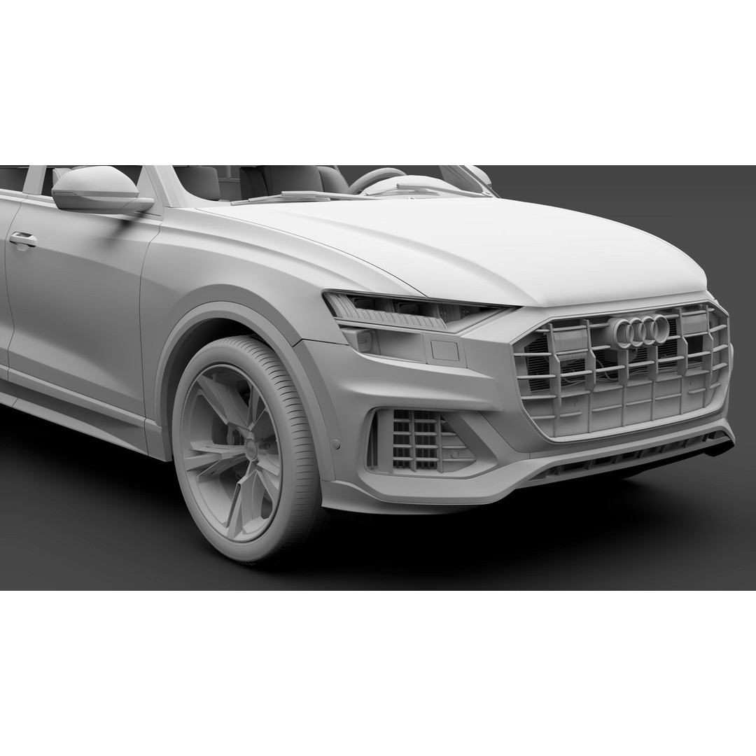 Audi Q8 50 TDI quattro 2020 3D Model – High Poly SUV, FBX, OBJ - View 16
