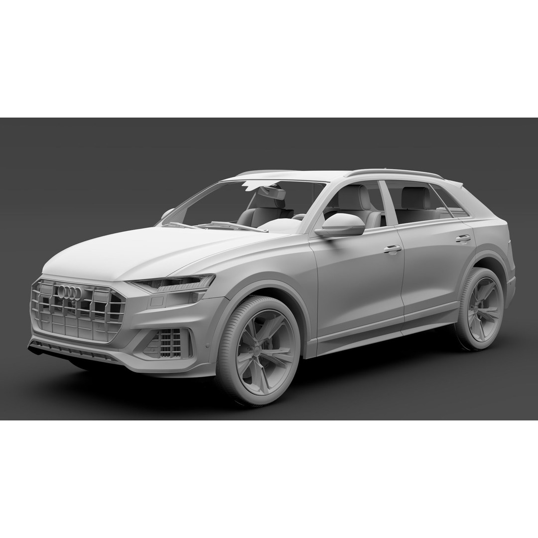 Audi Q8 50 TDI quattro 2020 3D Model – High Poly SUV, FBX, OBJ - View 17