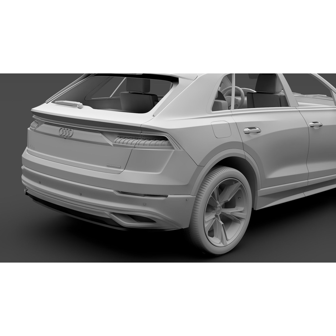 Audi Q8 50 TDI quattro 2020 3D Model – High Poly SUV, FBX, OBJ - View 19
