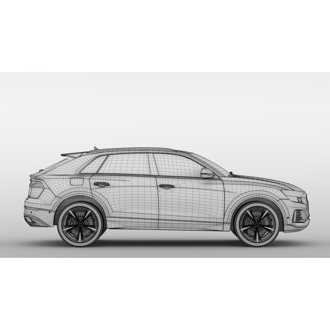 Audi Q8 50 TDI quattro 2020 3D Model – High Poly SUV, FBX, OBJ - View 24