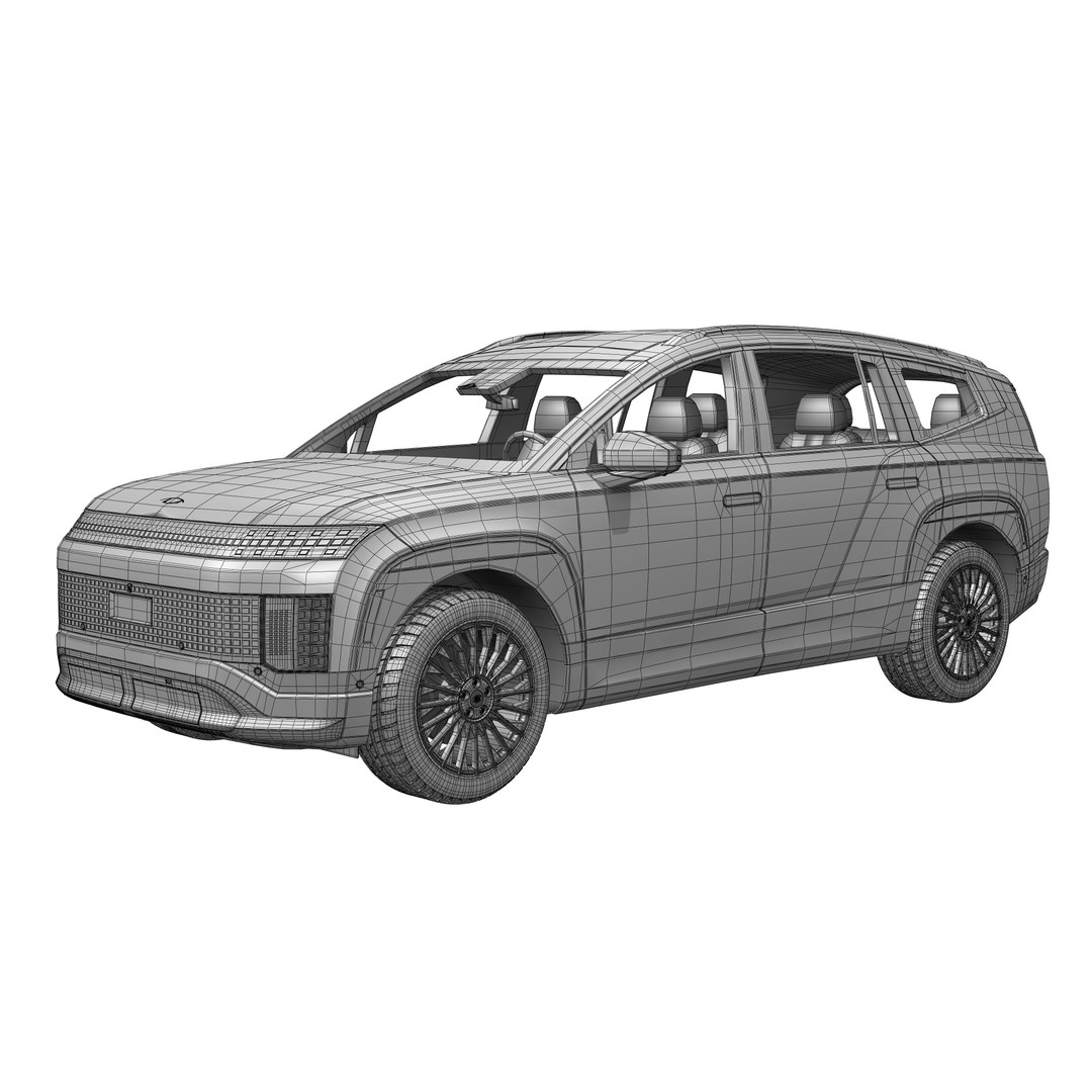 Hyundai Ioniq 9 2026 3D Model – High Poly SUV Asset, FBX & OBJ - View 23