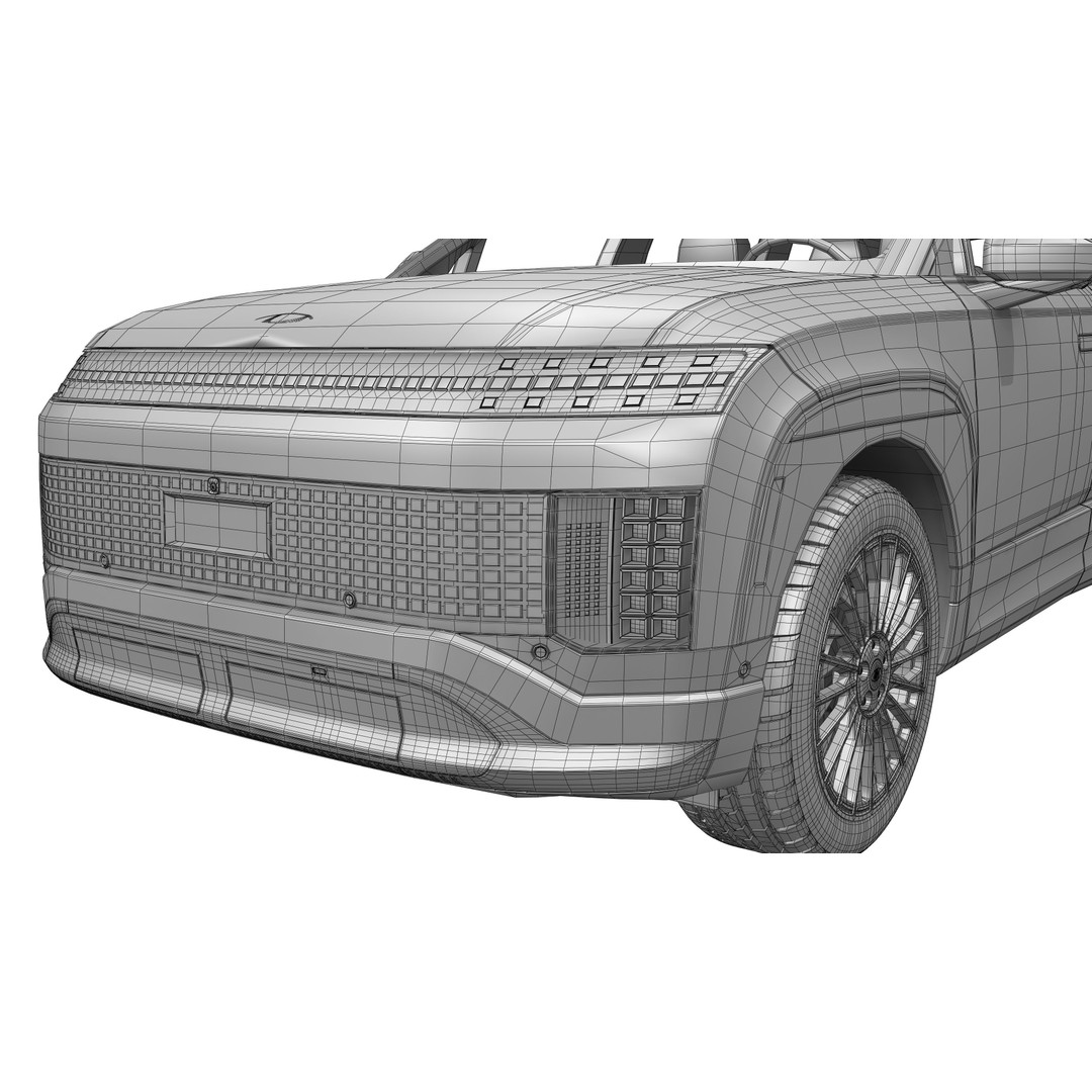 Hyundai Ioniq 9 2026 3D Model – High Poly SUV Asset, FBX & OBJ - View 26
