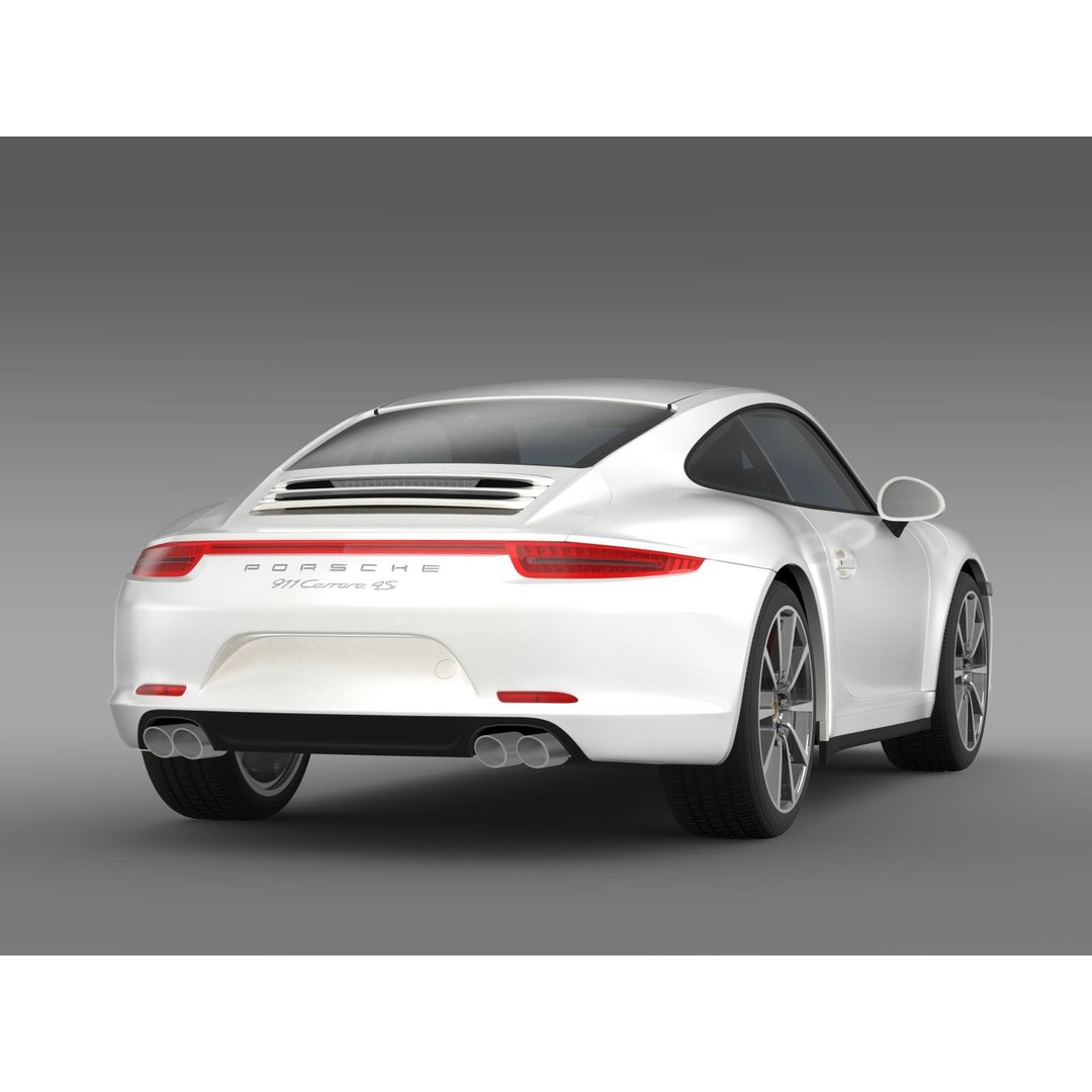 Porsche 911 Carrera 4S 3D Model – High Poly Vehicle, FBX, OBJ - View 10