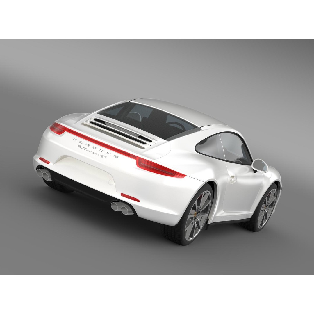 Porsche 911 Carrera 4S 3D Model – High Poly Vehicle, FBX, OBJ - View 4
