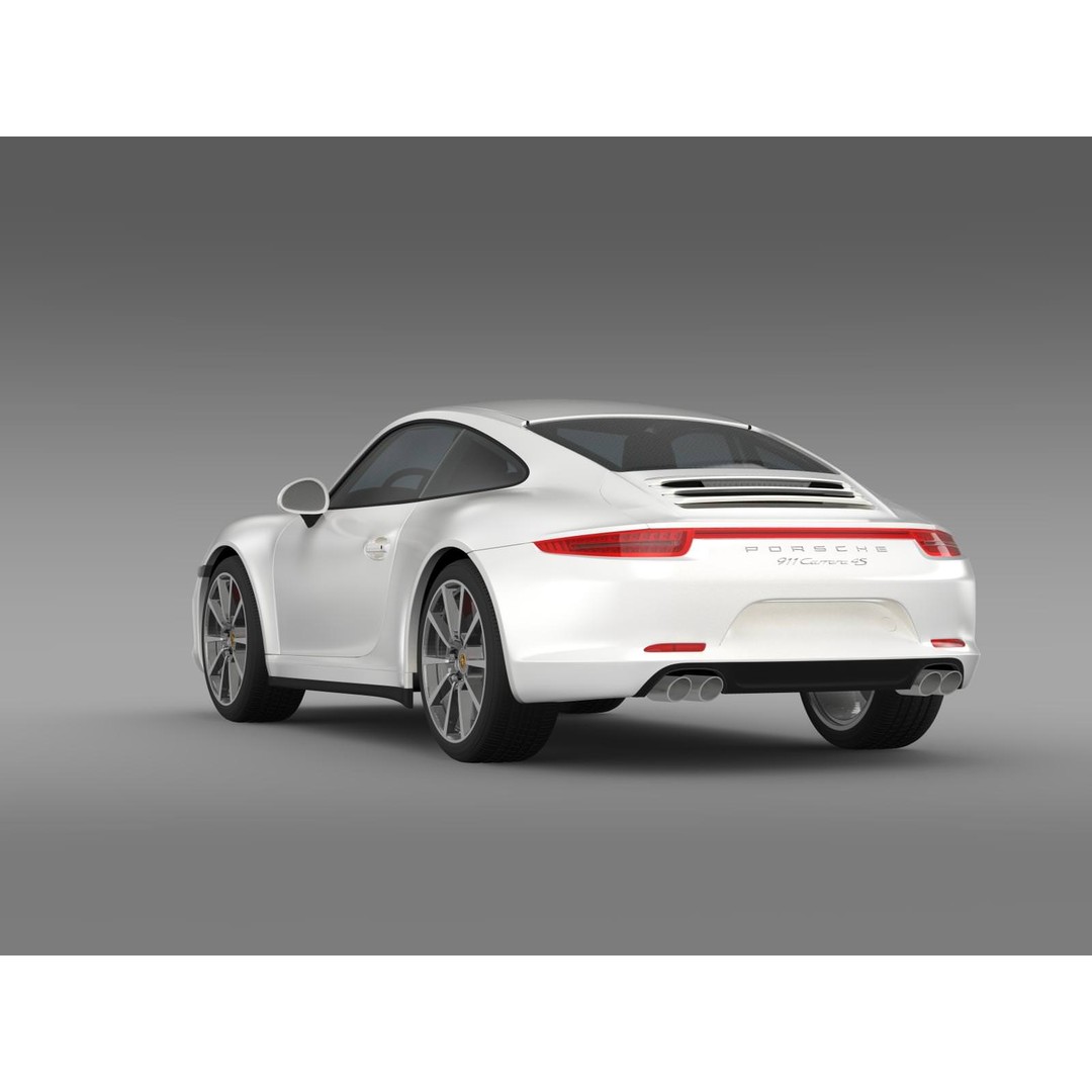 Porsche 911 Carrera 4S 3D Model – High Poly Vehicle, FBX, OBJ - View 9