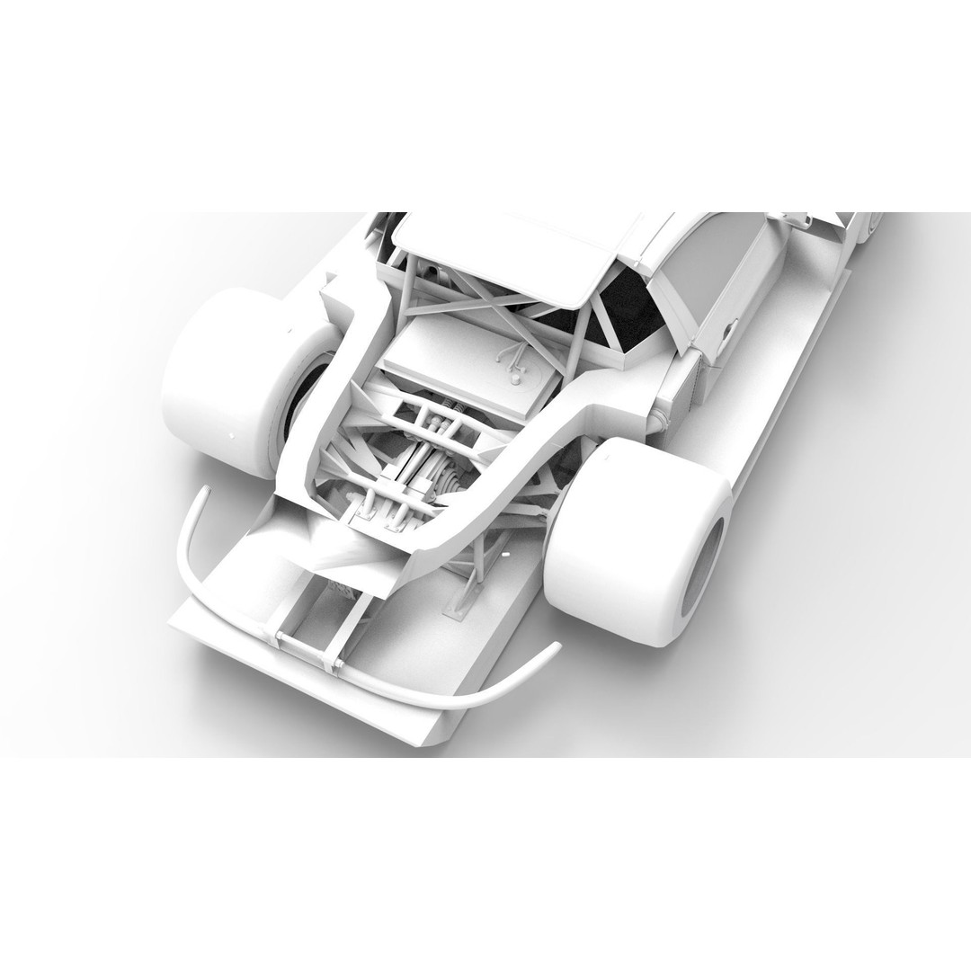Z42E 03 Racing Car 3D Model – Detailed Polygon Mesh, FBX/OBJ Formats - View 15