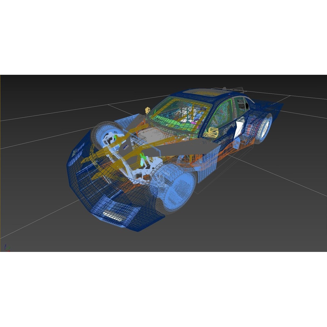 Z42E 03 Racing Car 3D Model – Detailed Polygon Mesh, FBX/OBJ Formats - View 16