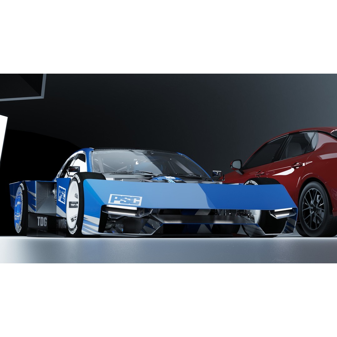 Z42E 03 Racing Car 3D Model – Detailed Polygon Mesh, FBX/OBJ Formats - View 5