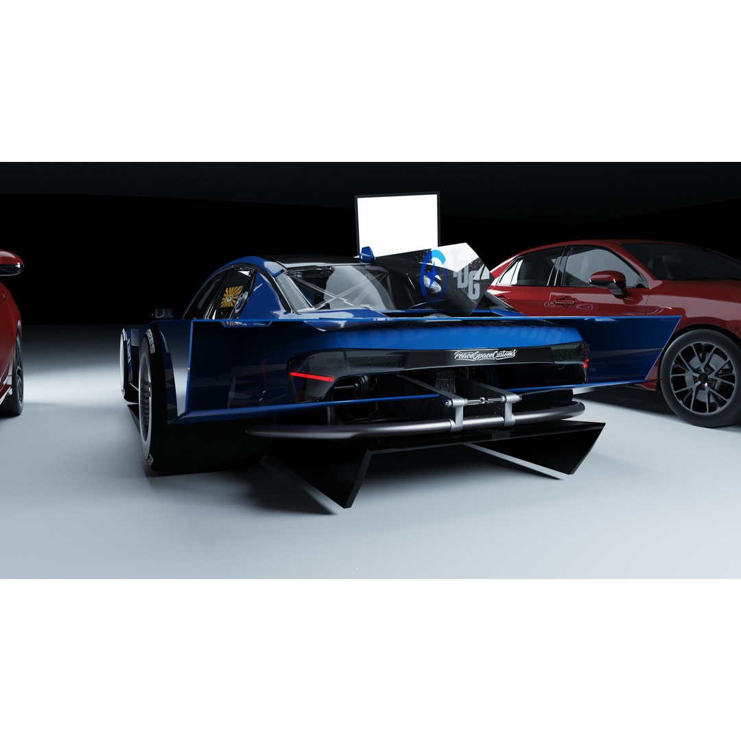 Z42E 03 Racing Car 3D Model – Detailed Polygon Mesh, FBX/OBJ Formats - View 6