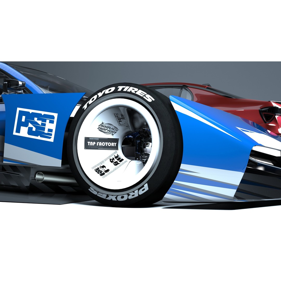 Z42E 03 Racing Car 3D Model – Detailed Polygon Mesh, FBX/OBJ Formats - View 7