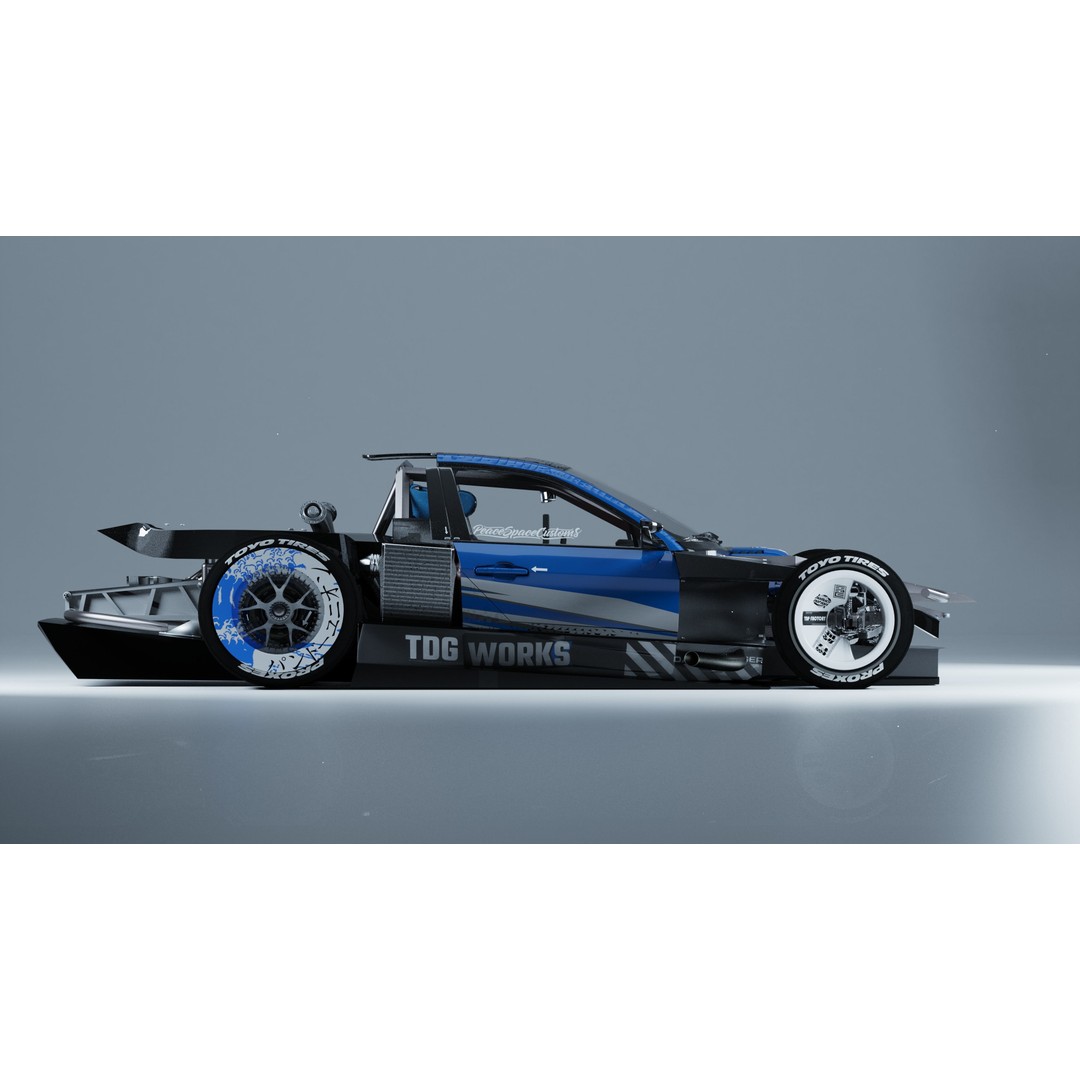 Z42E 03 Racing Car 3D Model – Detailed Polygon Mesh, FBX/OBJ Formats - View 8
