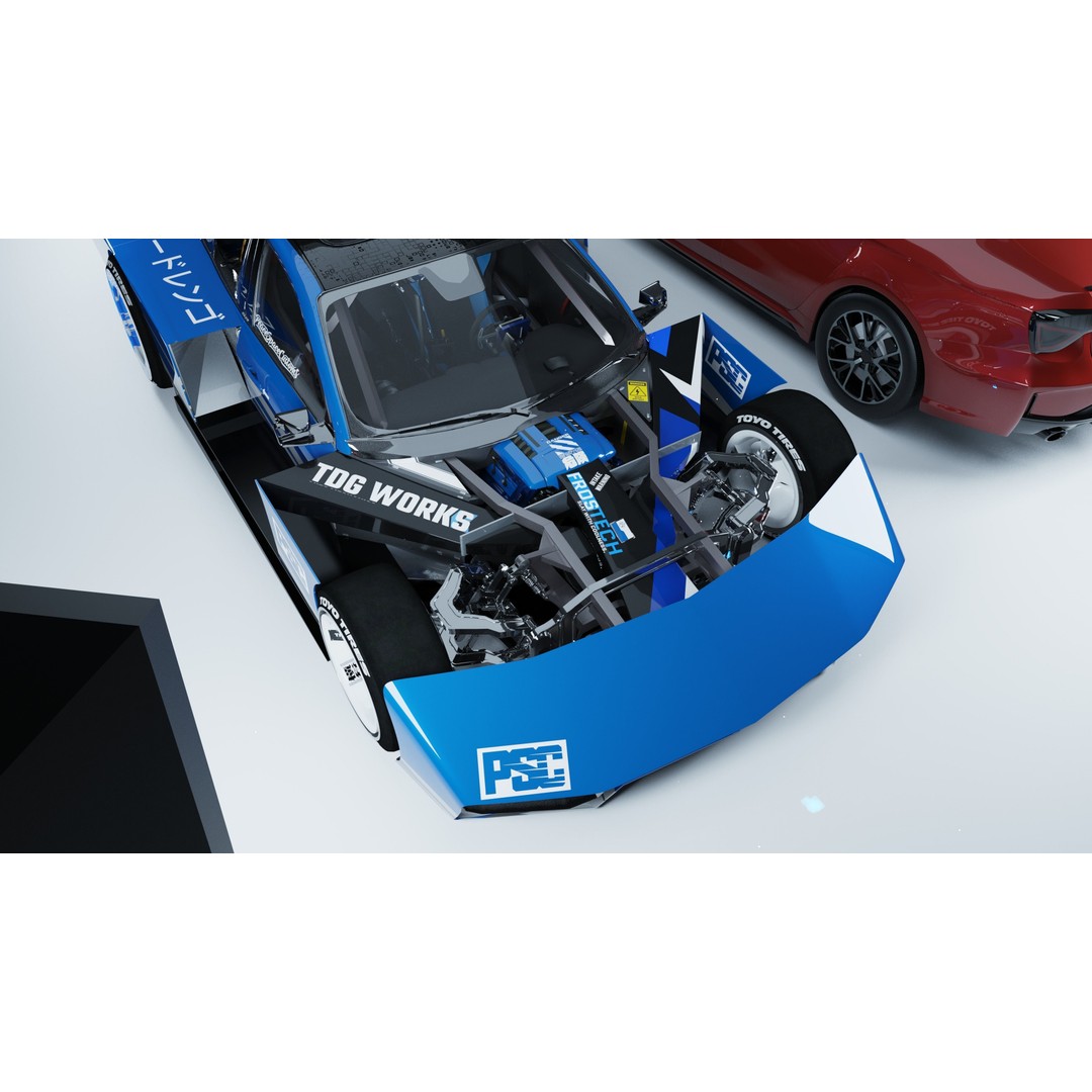 Z42E 03 Racing Car 3D Model – Detailed Polygon Mesh, FBX/OBJ Formats - View 9