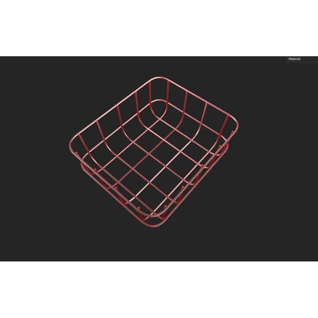 Wire Bin M02 3D Model – Low Poly Game Asset, FBX and OBJ Formats