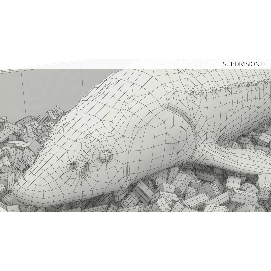 Fresh White Sturgeon 3D Model – Realistic PBR Fish in Storage Tray - View 11