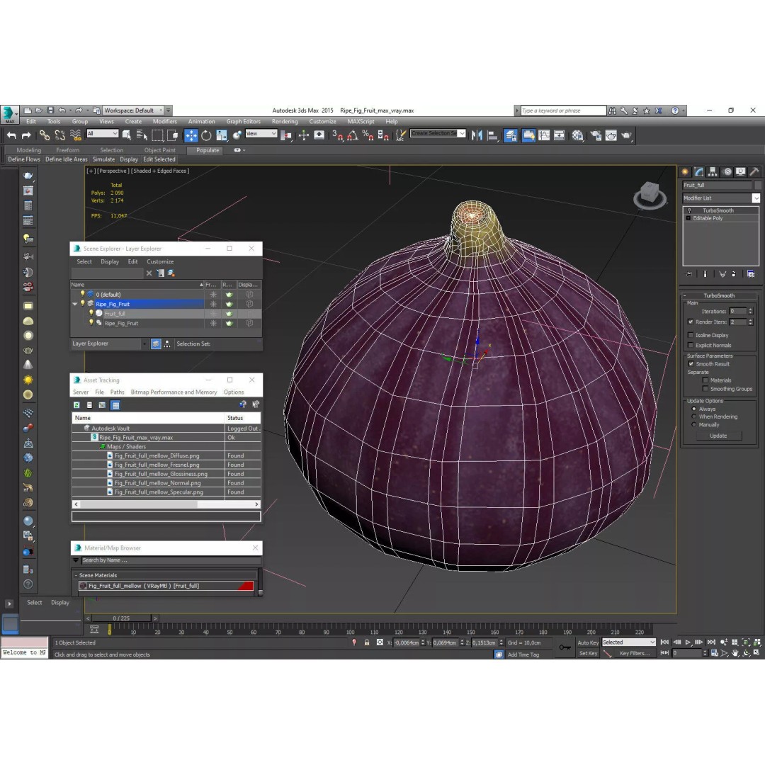 Ripe Fig Fruit 3D Model – High-Quality PBR Asset for Rendering - View 19